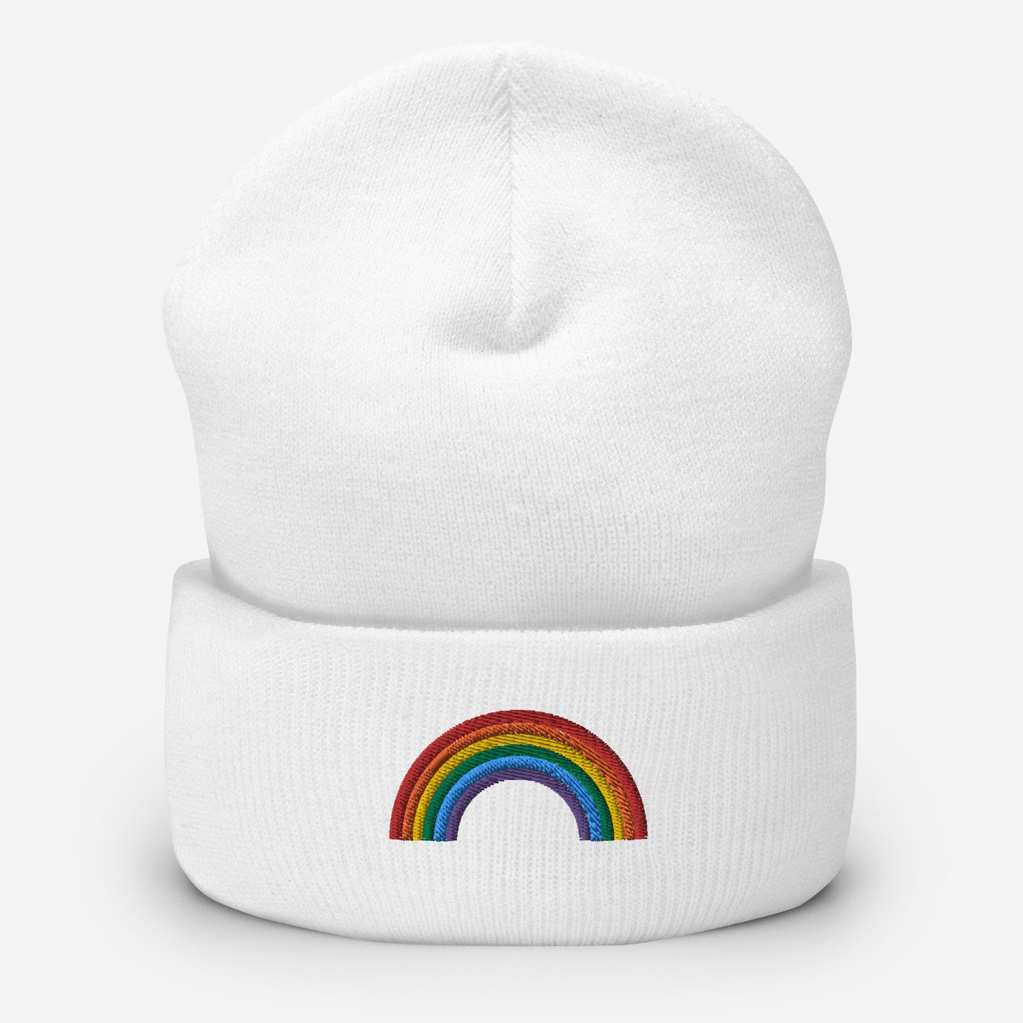 Cuffed Beanie- Rainbow