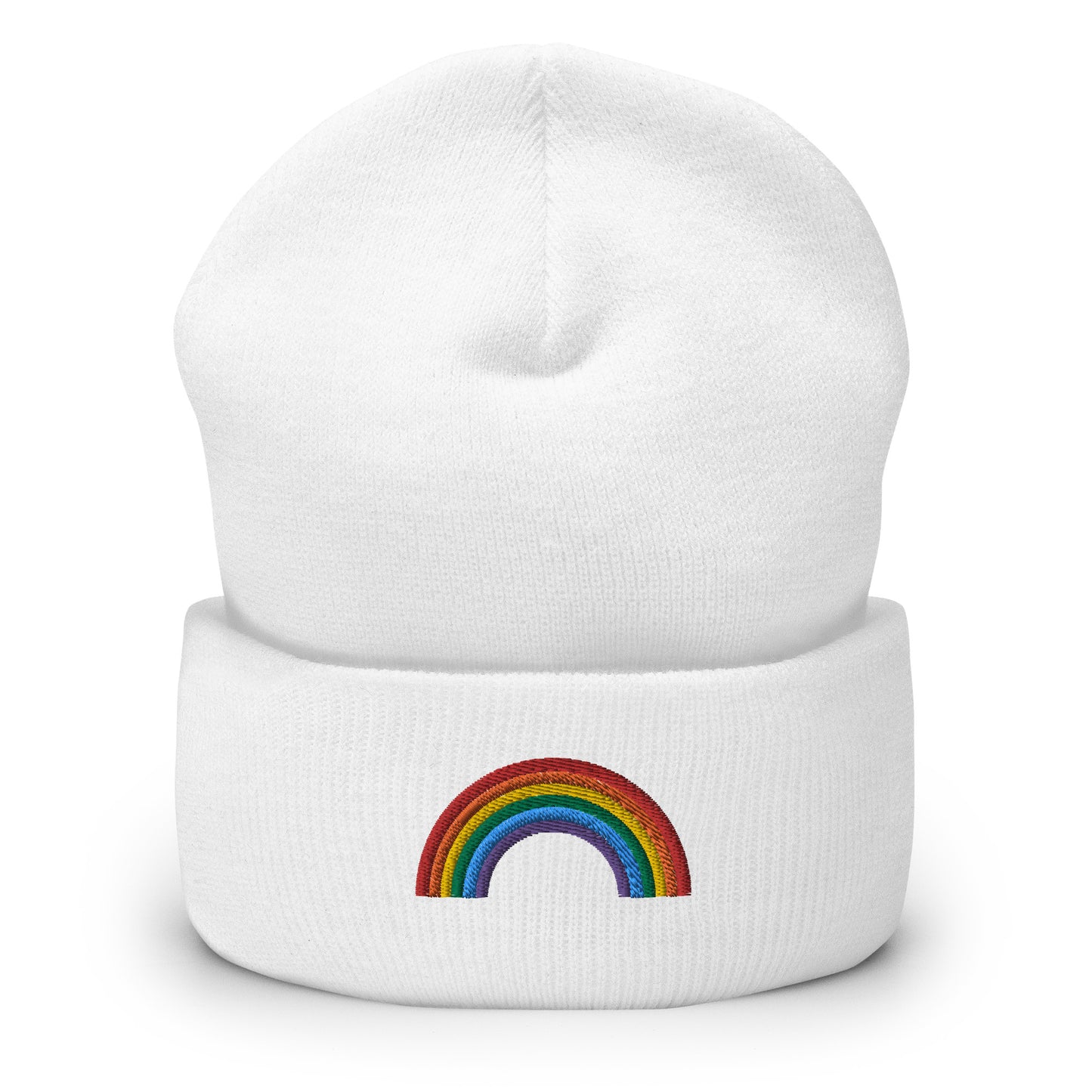 Cuffed Beanie- Rainbow