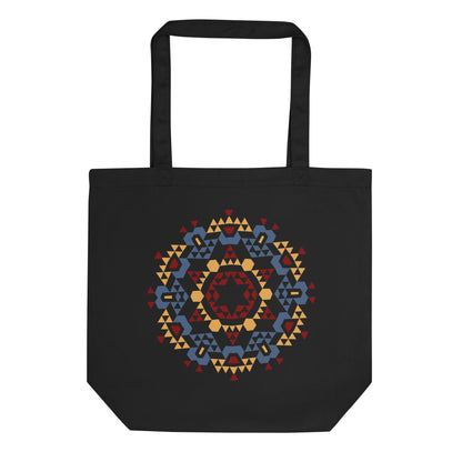 Eco Tote Bag- Aztec Orange and Red