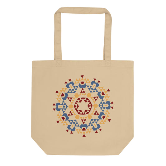 Eco Tote Bag- Aztec Orange and Red