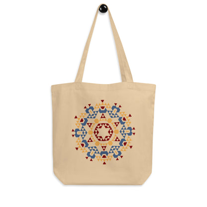 Eco Tote Bag- Aztec Orange and Red