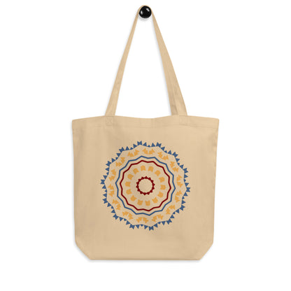 Eco Tote Bag- Aztec Orange and Blue
