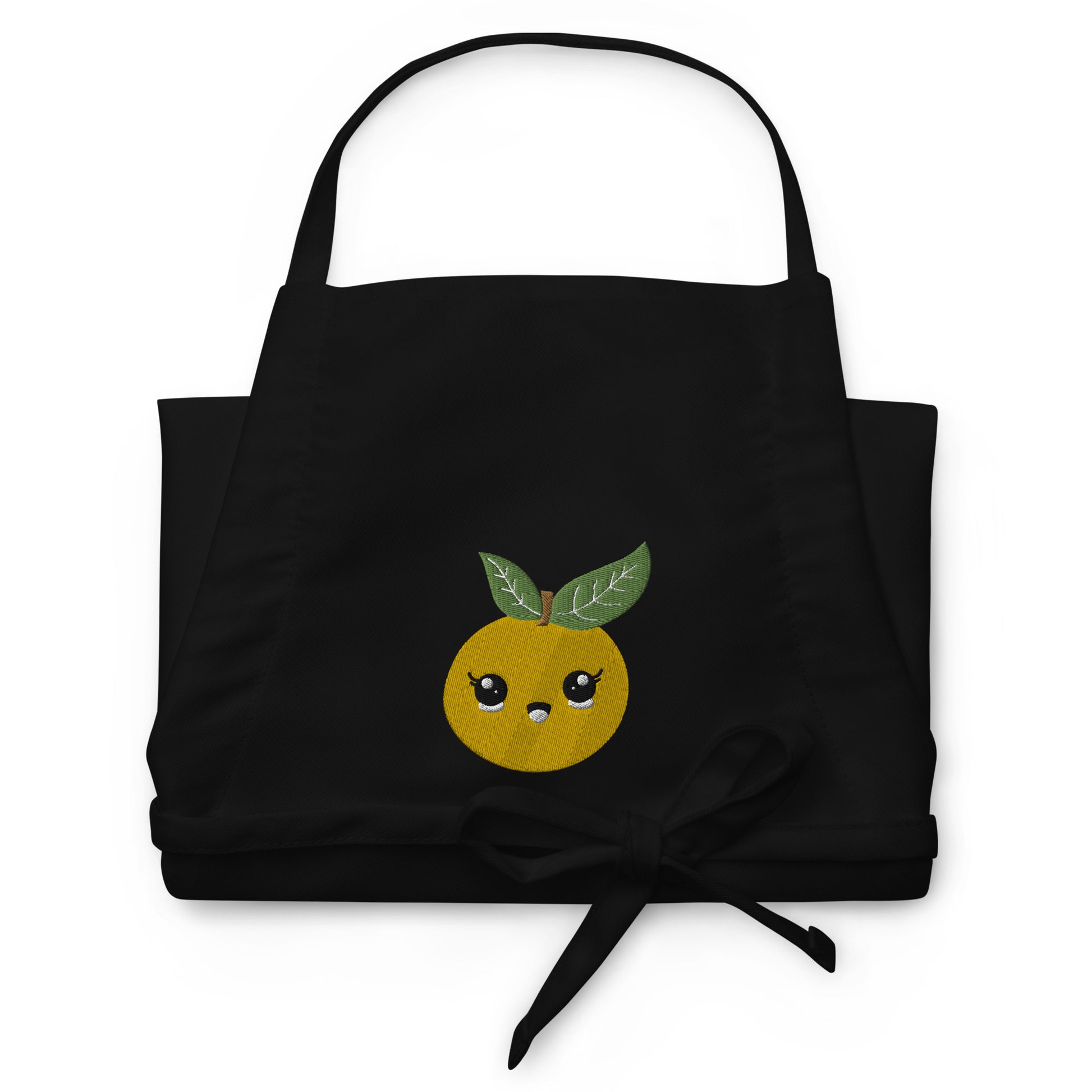 Embroidered Apron- Orange