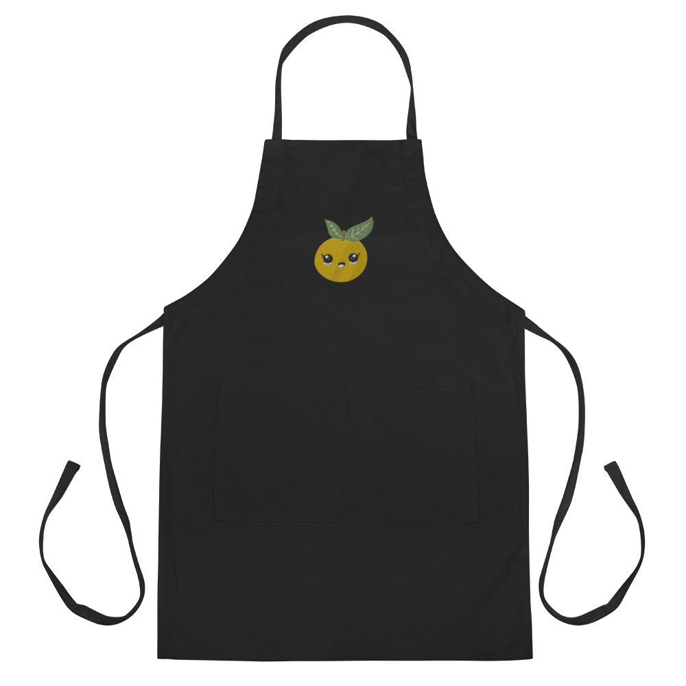 Embroidered Apron- Orange