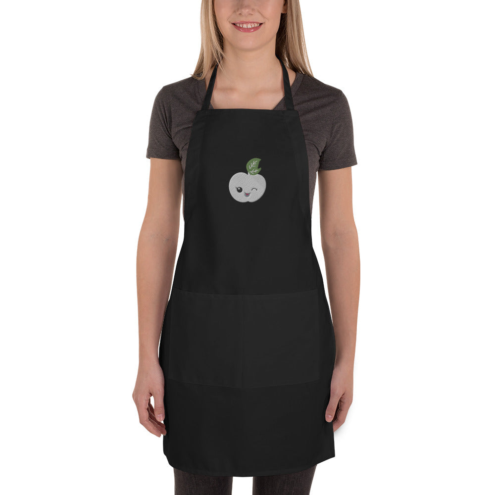 Embroidered Apron- Peach