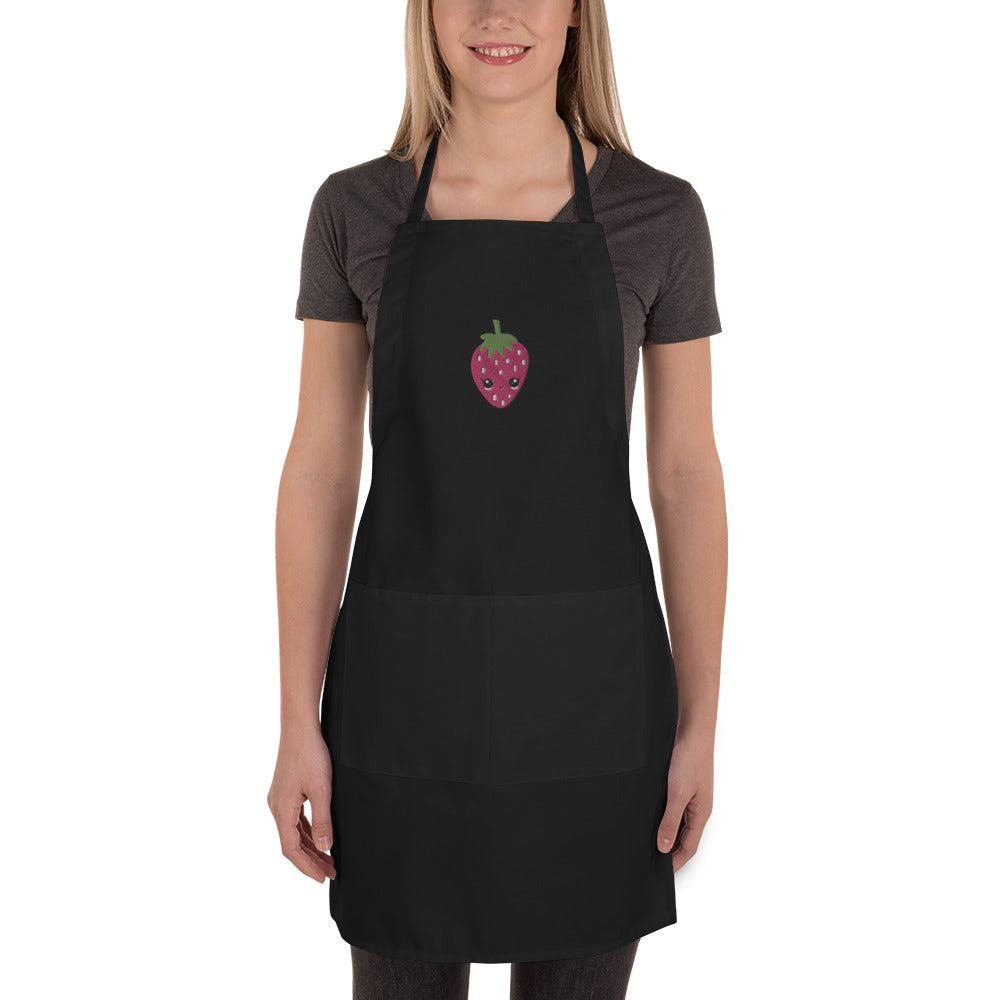 Embroidered Apron- Strawberry