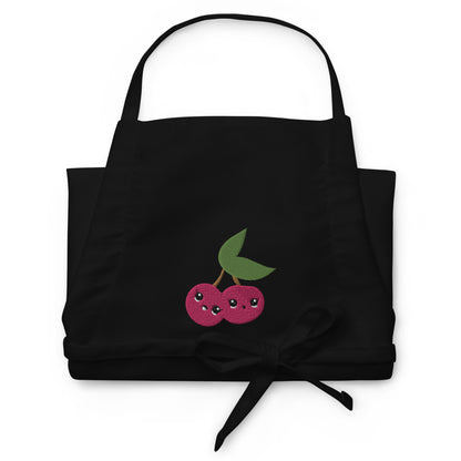 Embroidered Apron- Cherry