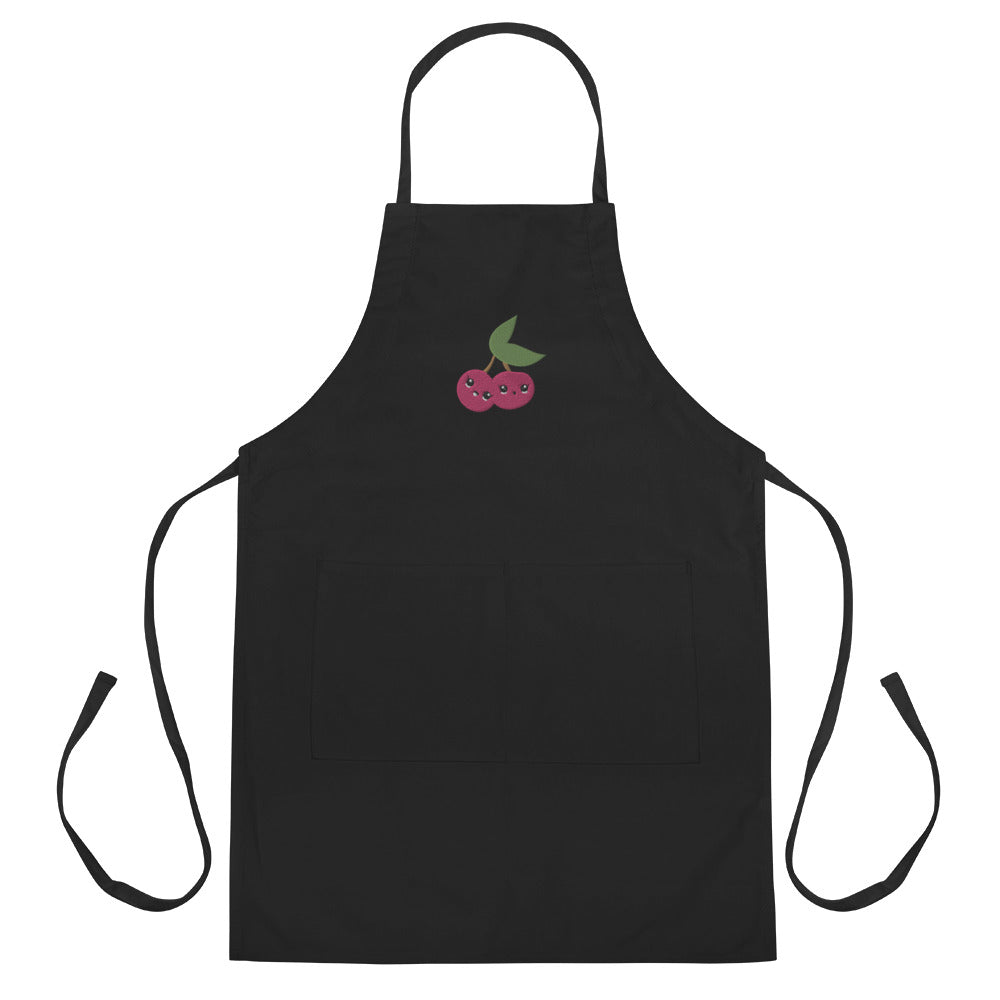 Embroidered Apron- Cherry