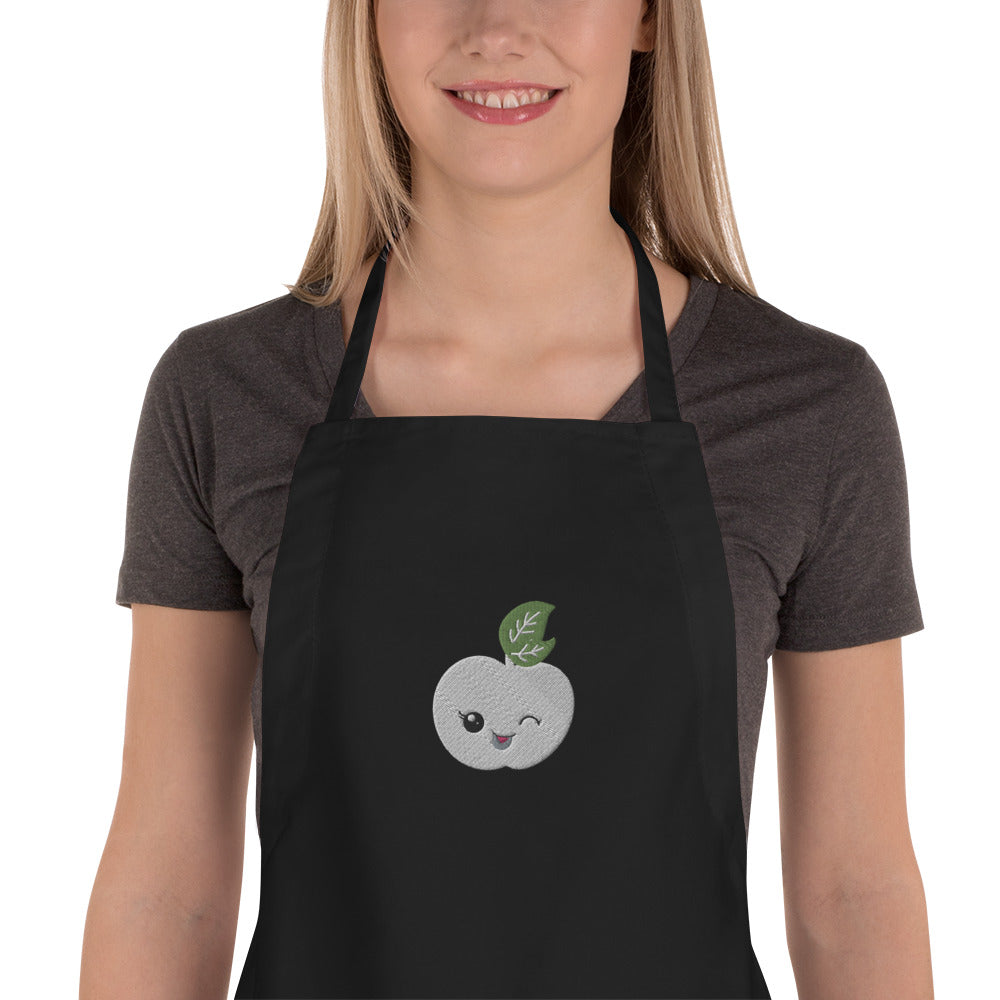 Embroidered Apron- Peach