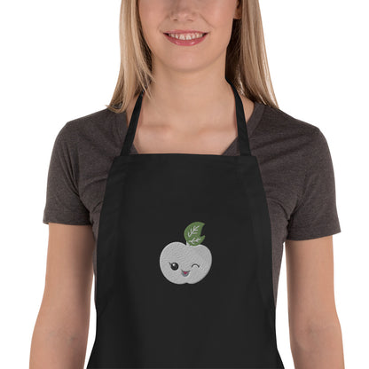 Embroidered Apron- Peach