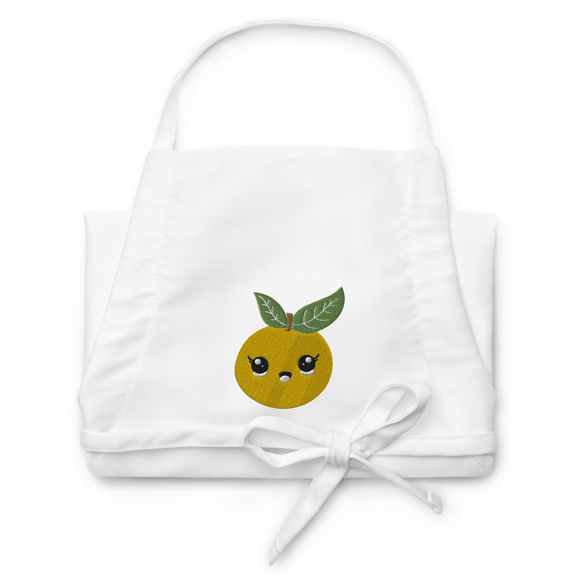 Embroidered Apron- Orange