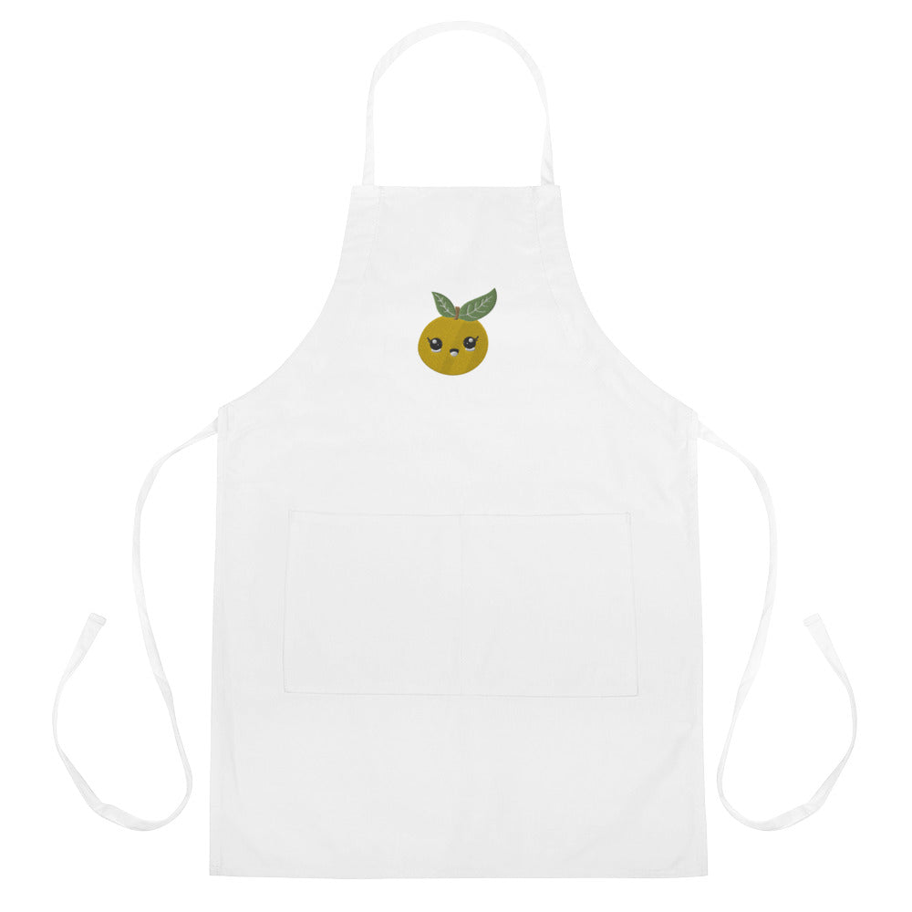 Embroidered Apron- Orange