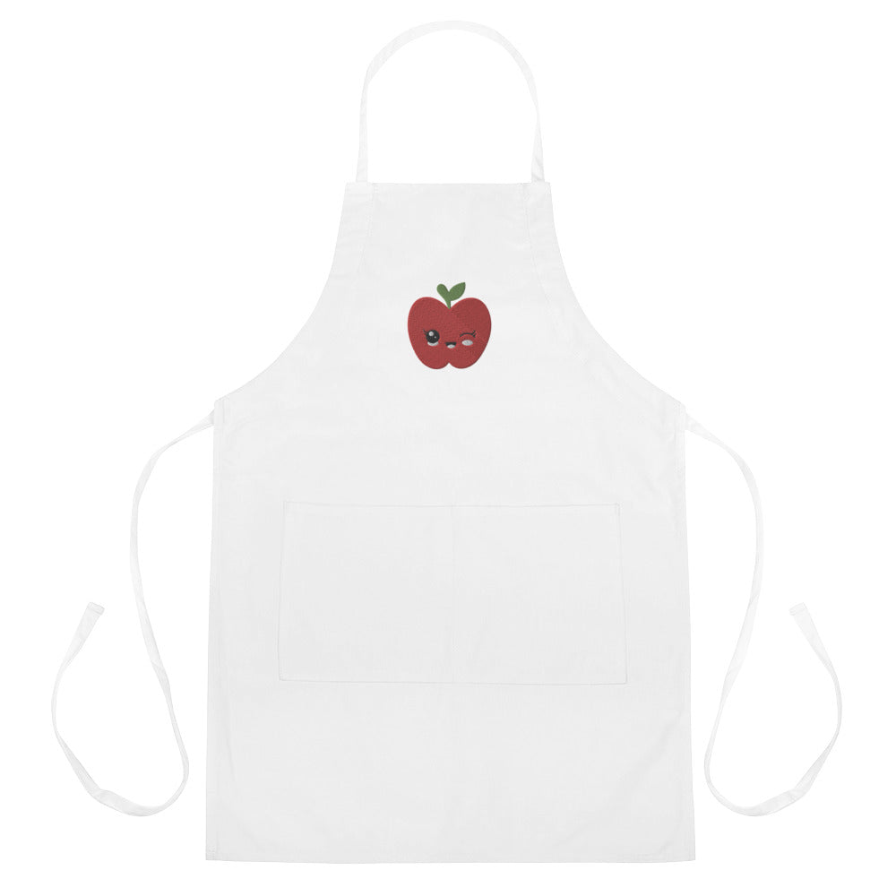 Embroidered Apron- Apple