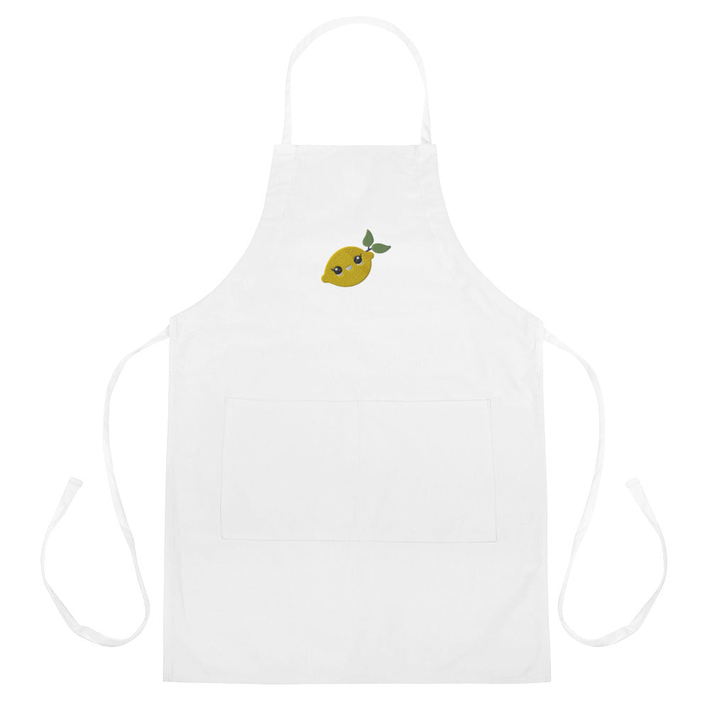 Embroidered Apron- Lime