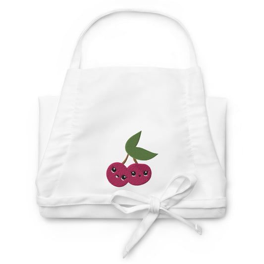 Embroidered Apron- Cherry