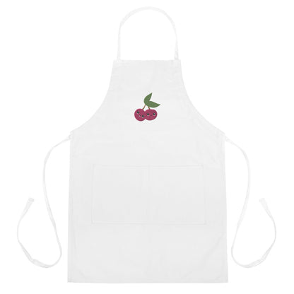 Embroidered Apron- Cherry