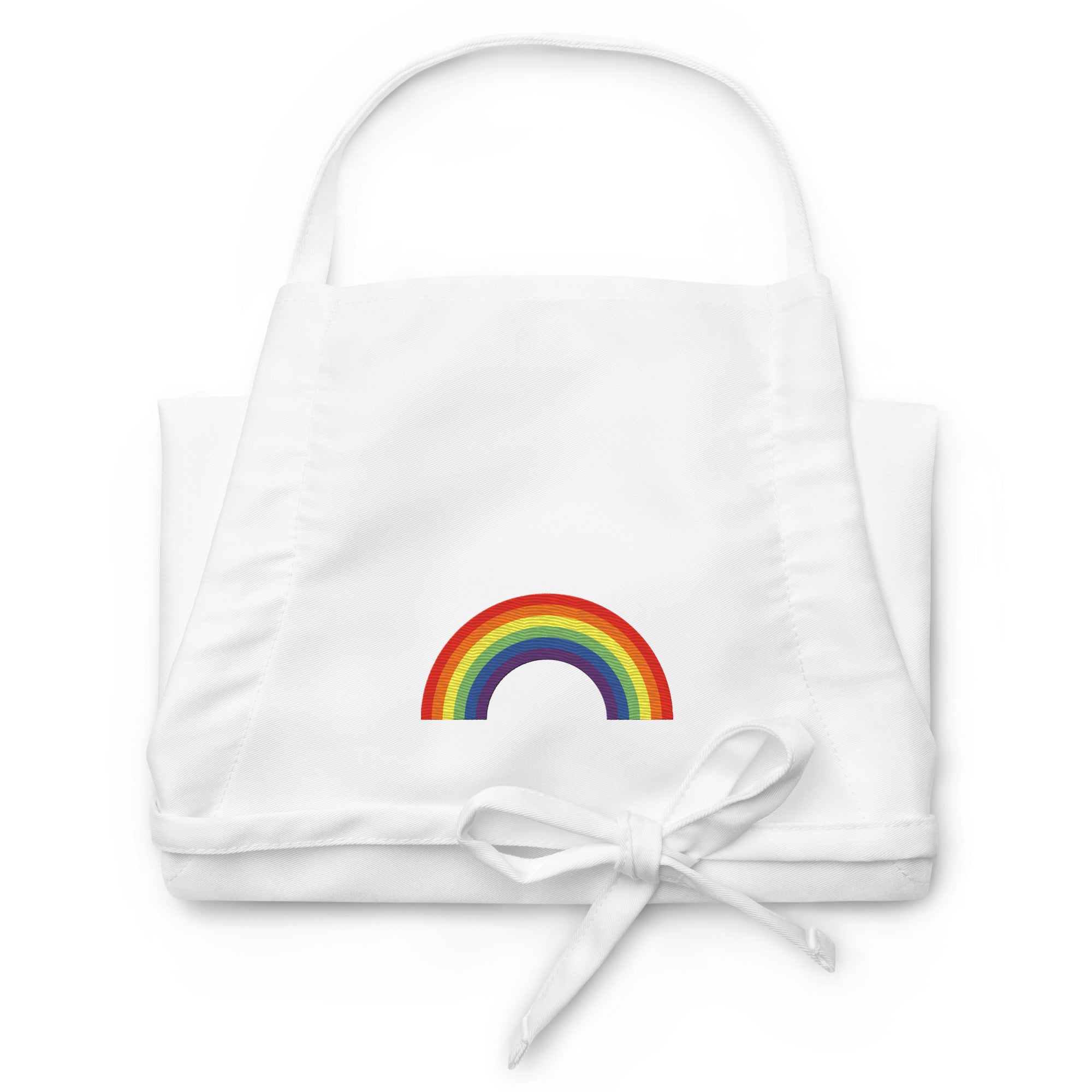 Embroidered Apron- Rainbow