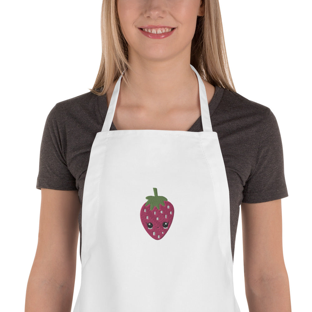 Embroidered Apron- Strawberry
