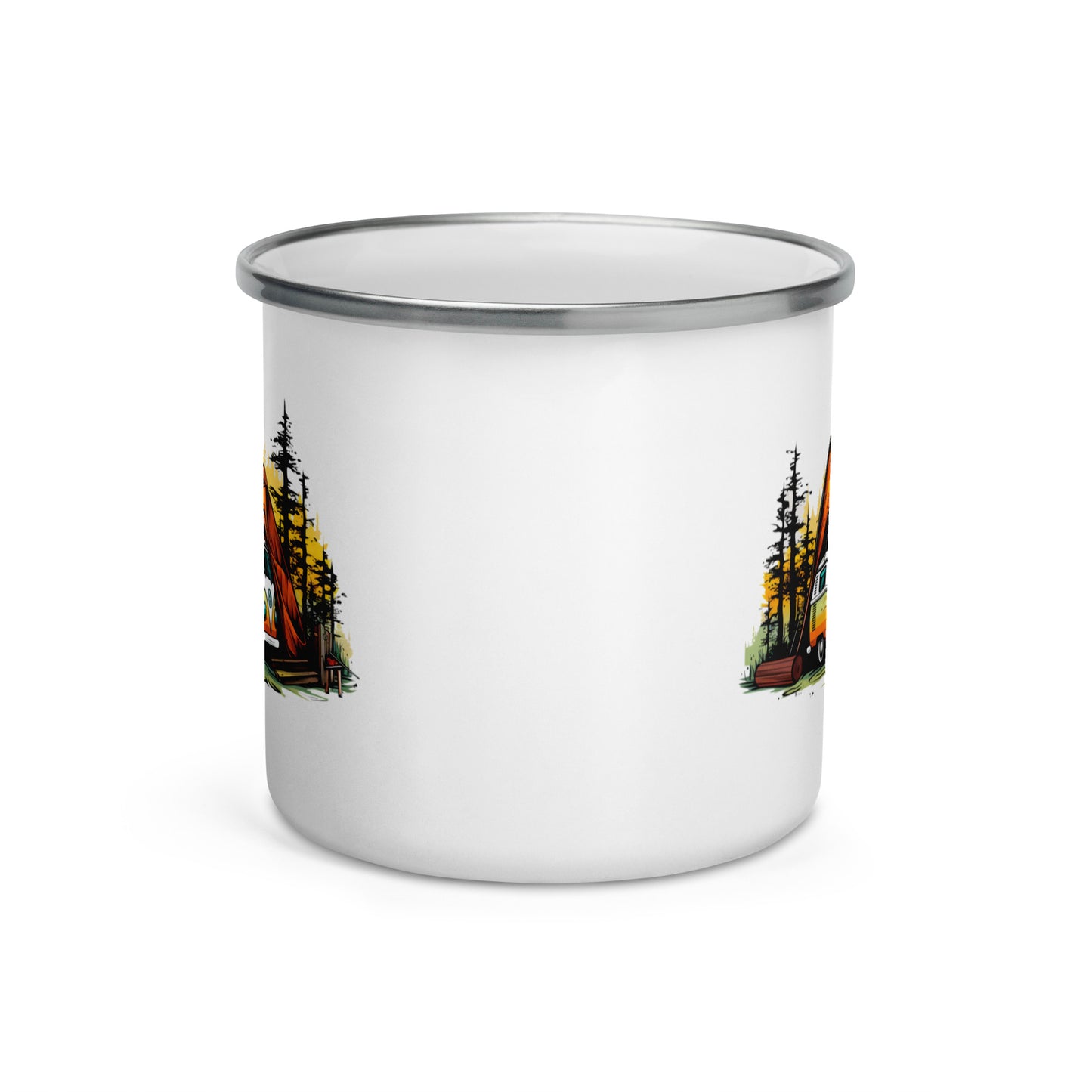 Enamel Mug- Vintage Camping Car I