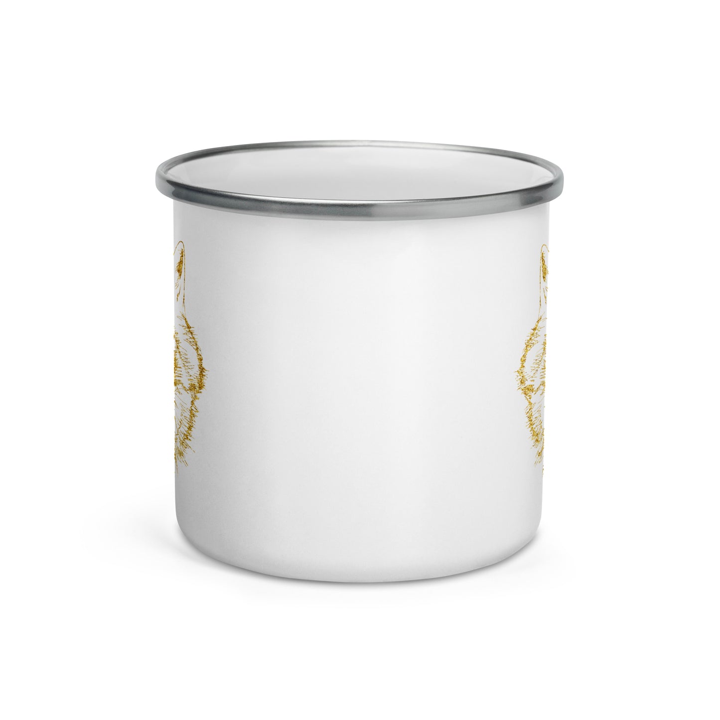 Enamel Mug- Golden Wolf