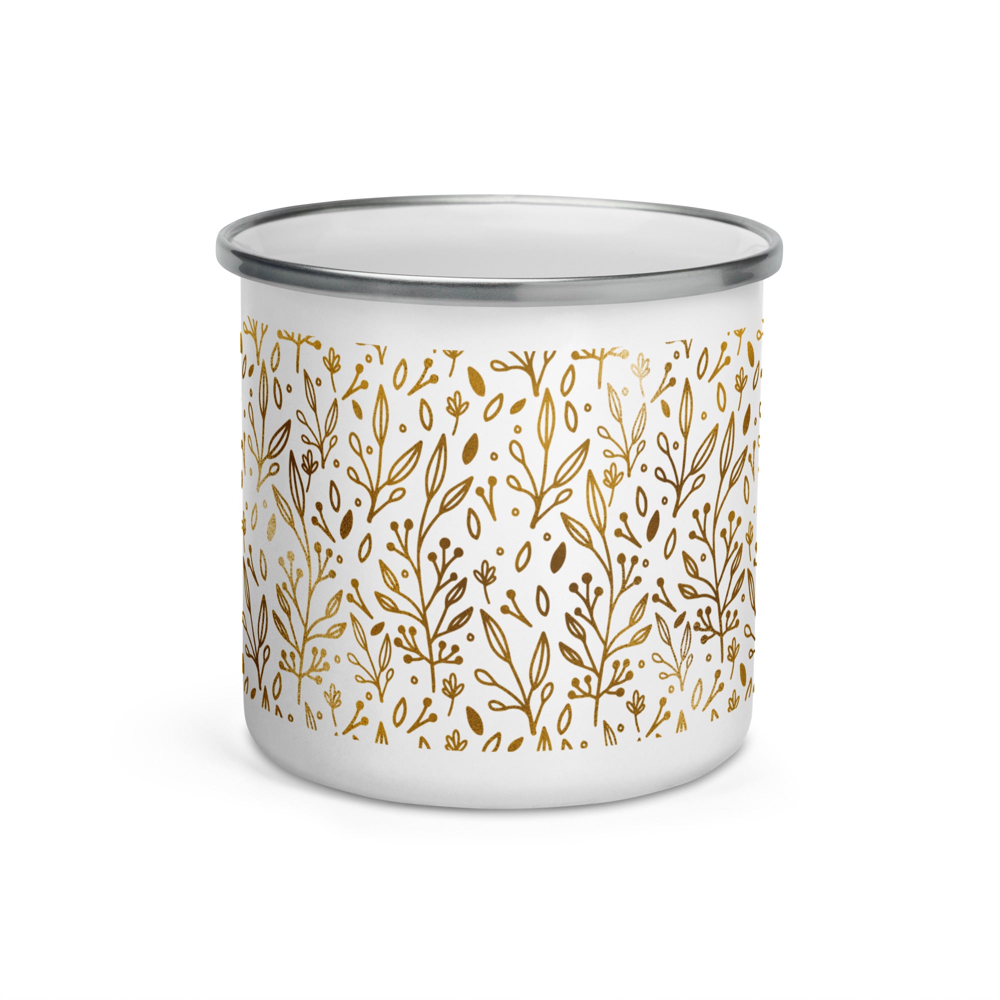 Enamel Mug- Golden Pattern 02