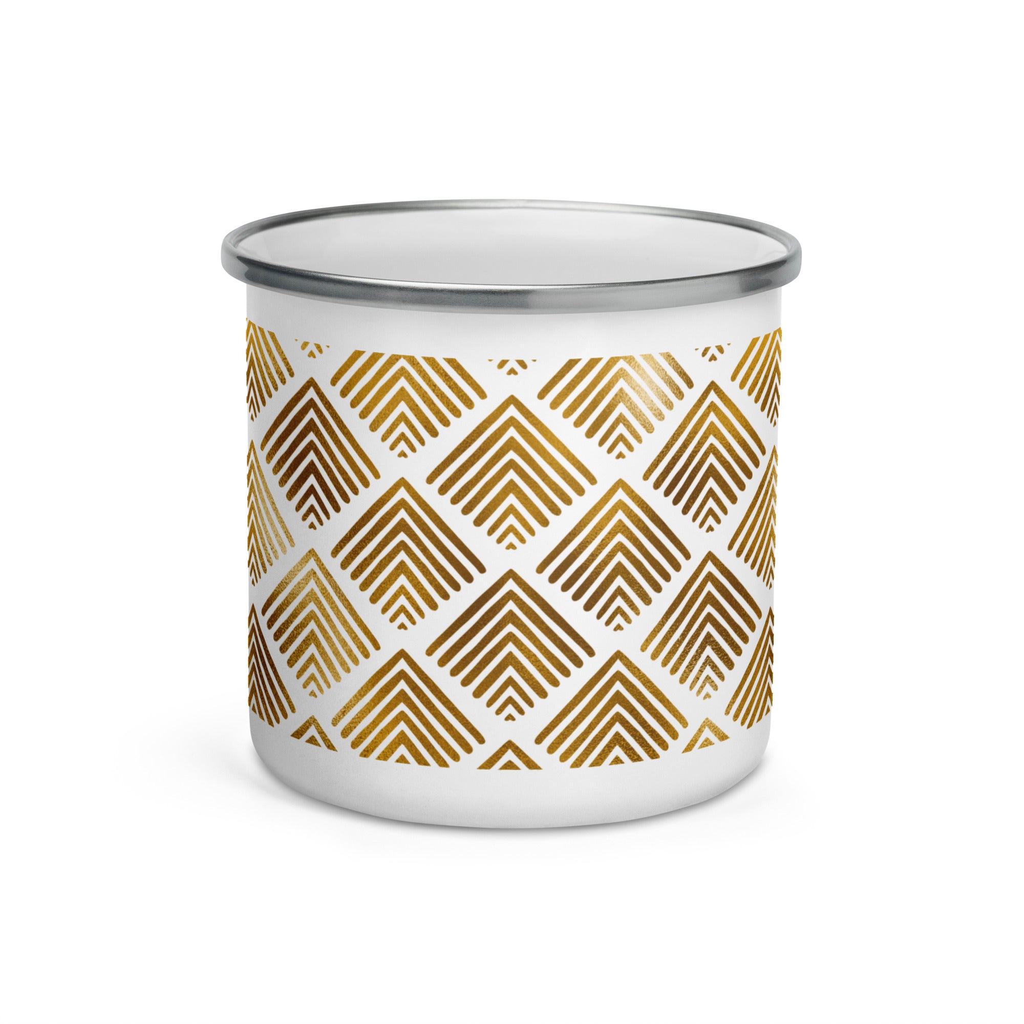 Enamel Mug- Golden Pattern 08
