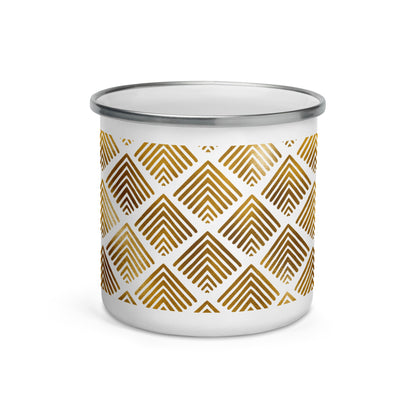 Enamel Mug- Golden Pattern VIII
