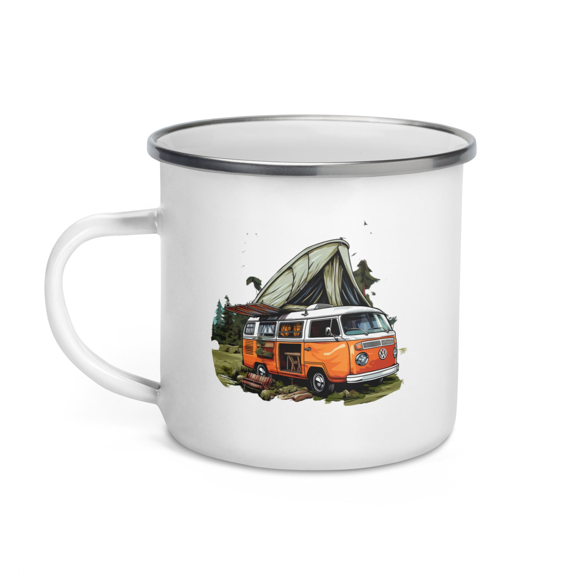 Enamel Mug- Vintage Camping Car II