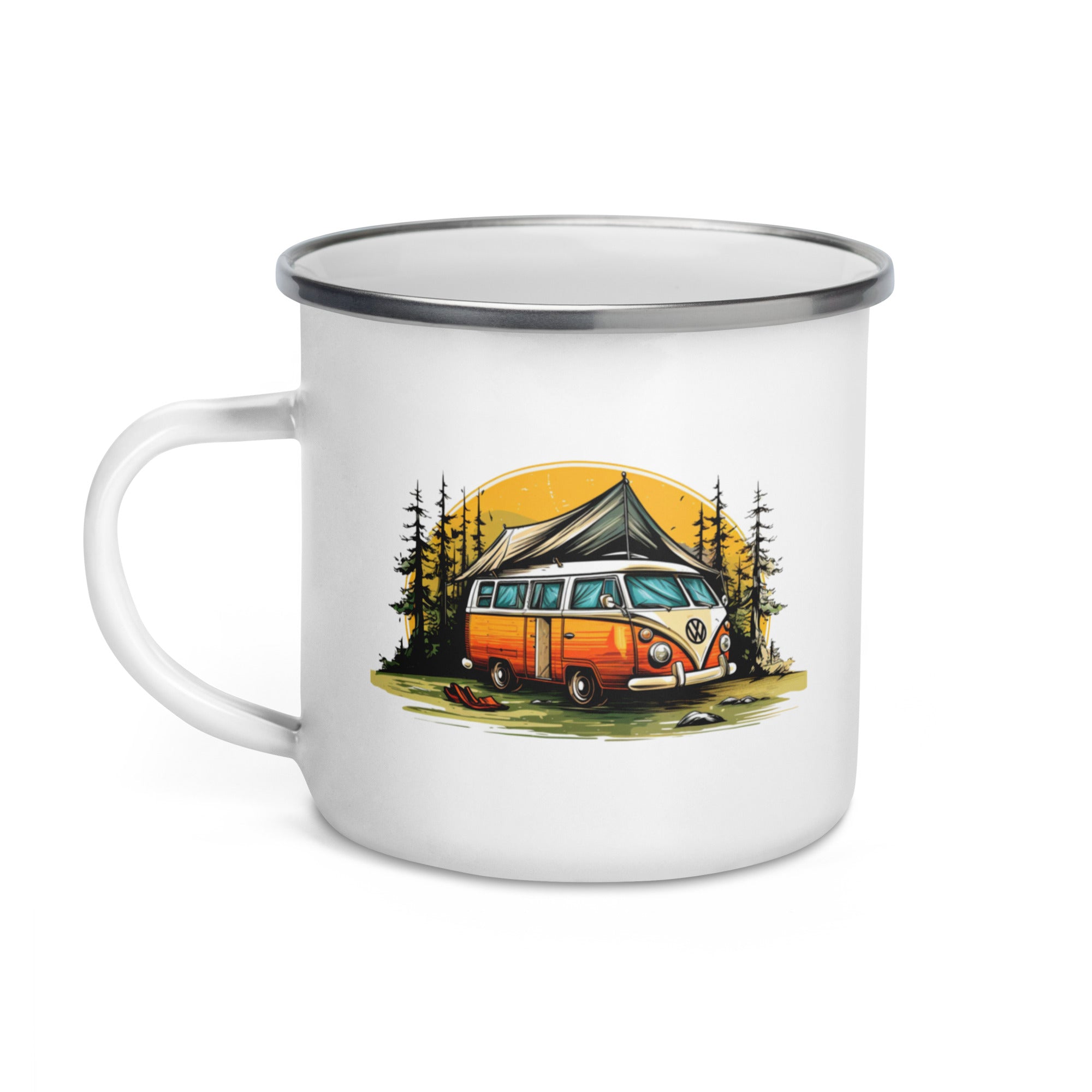 Enamel Mug- Vintage Camping Car 03