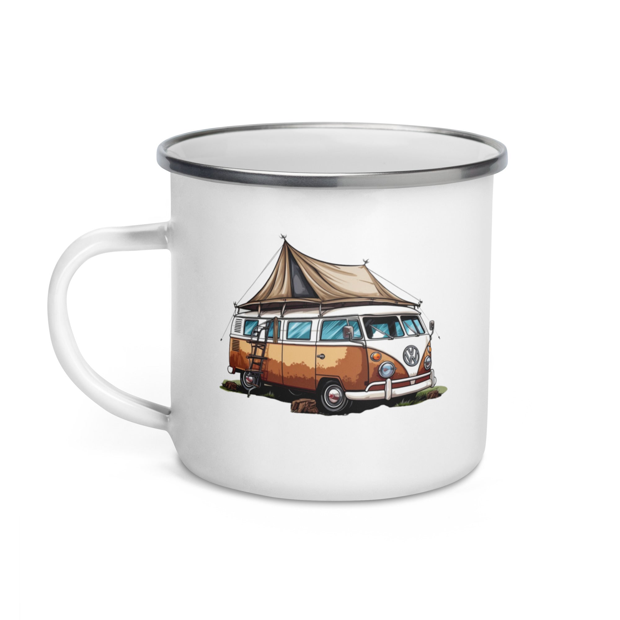 Enamel Mug- Vintage Camping Car IV