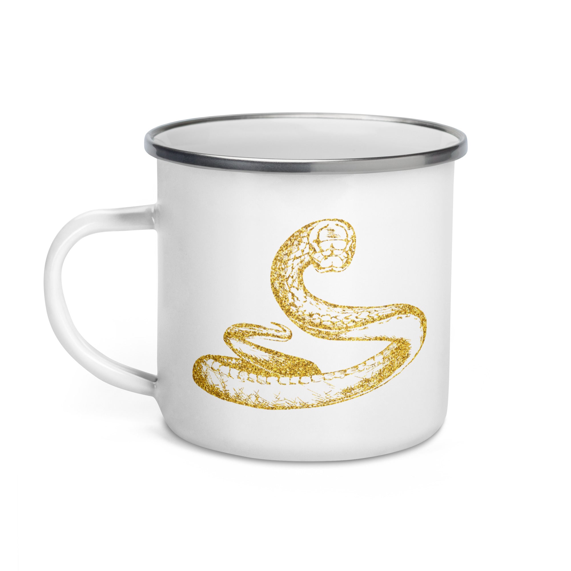 Enamel Mug- Golden Snake