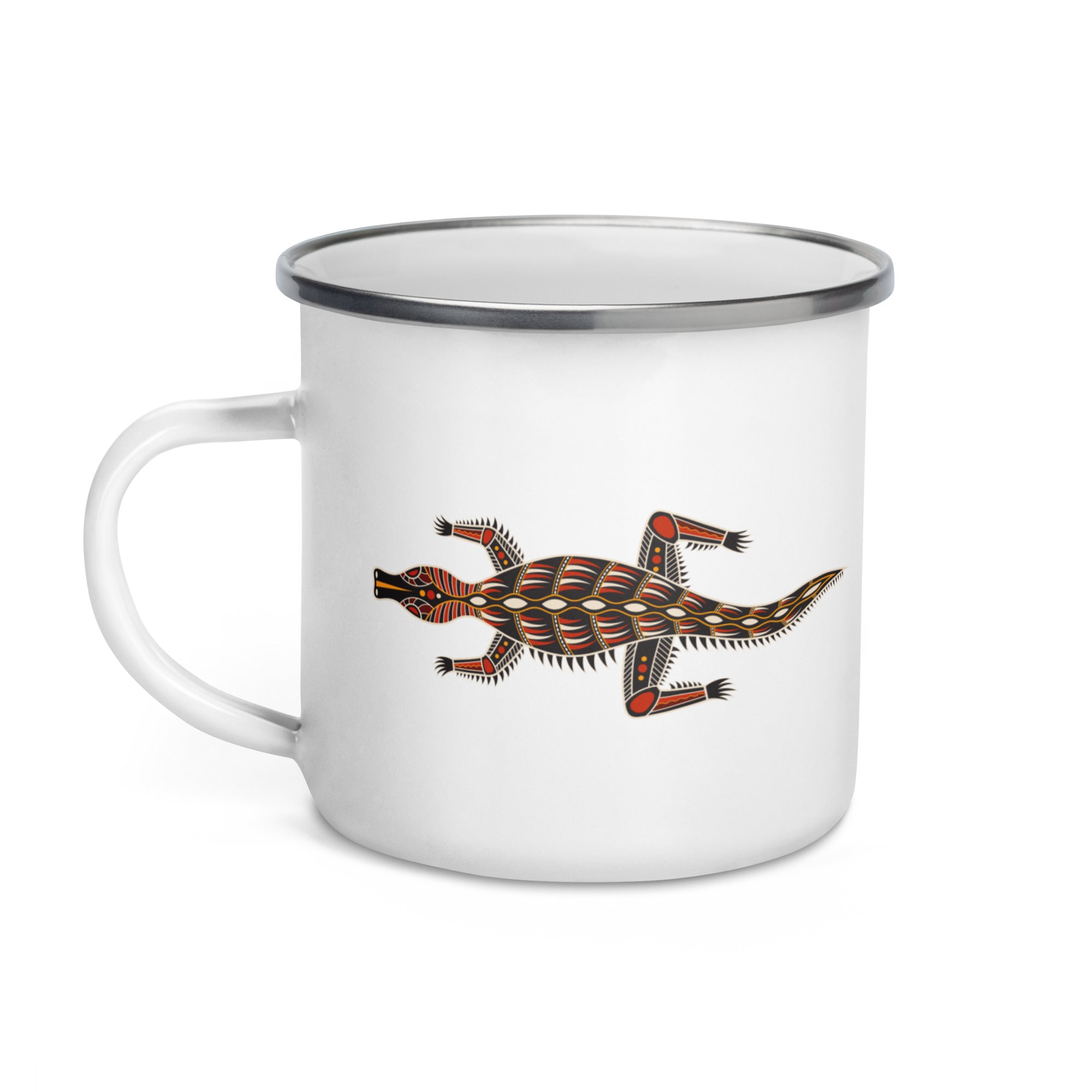 Enamel Mug- Australian Tribal Painting Crocodile