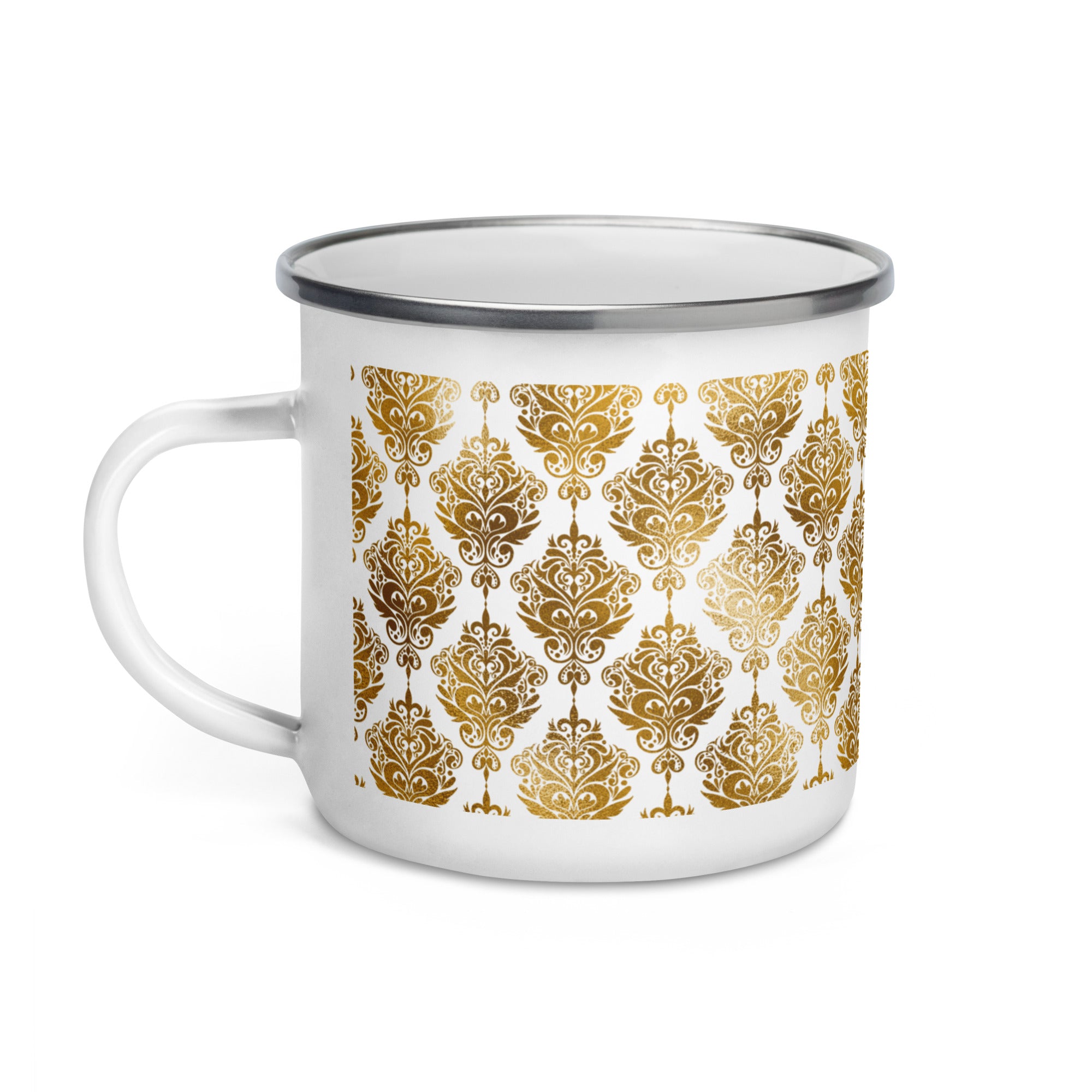 Enamel Mug- Golden Pattern 03