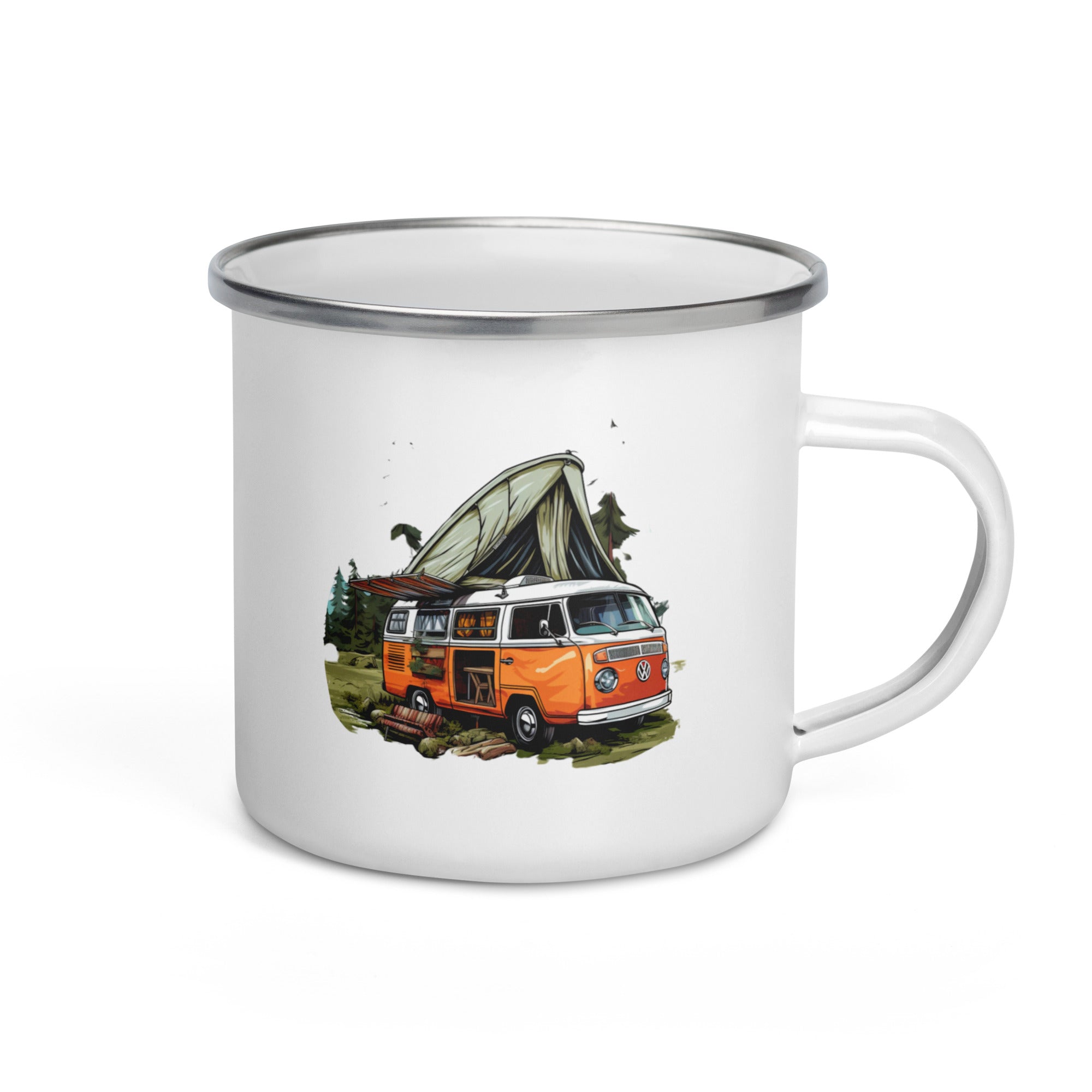 Enamel Mug- Vintage Camping Car 02