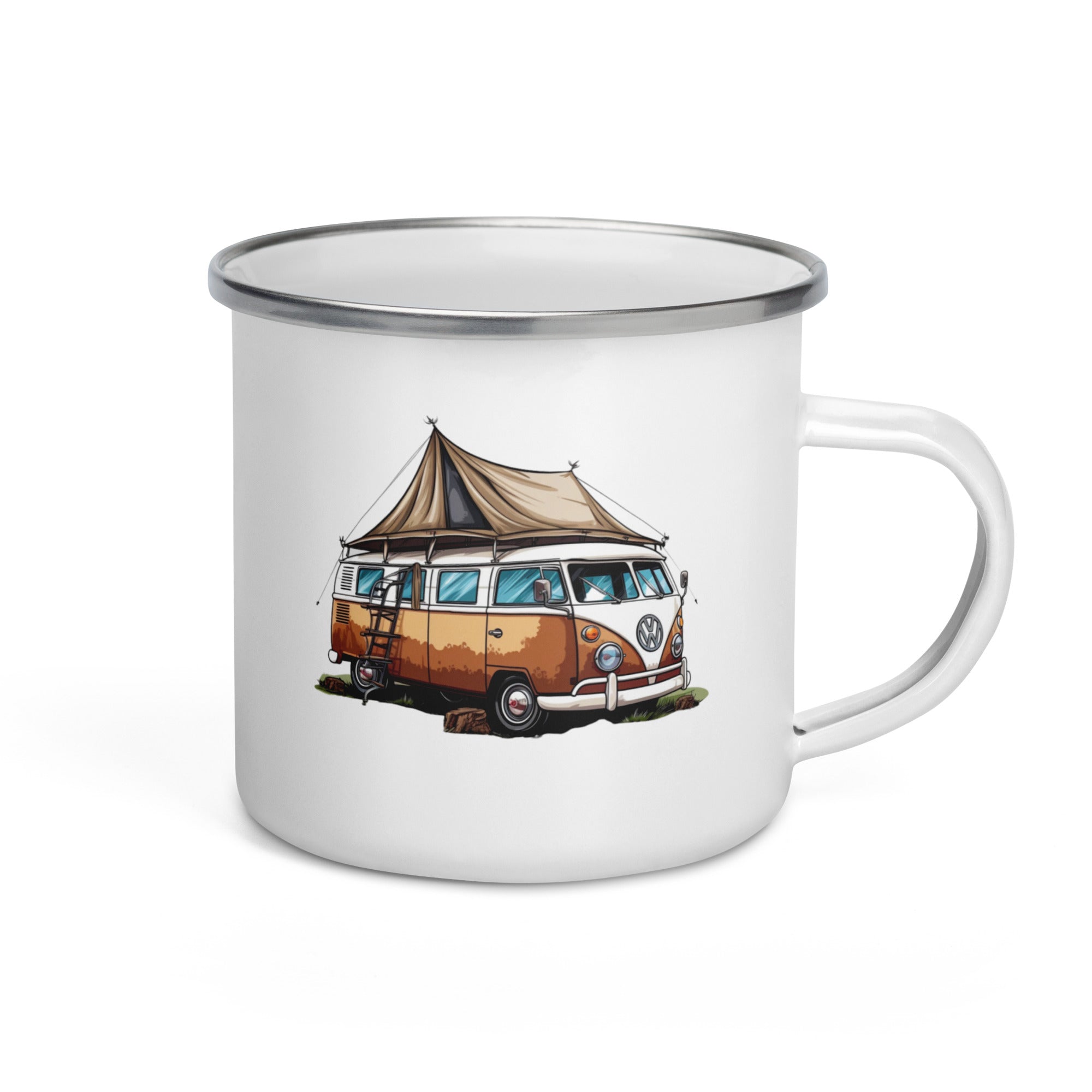 Enamel Mug- Vintage Camping Car IV