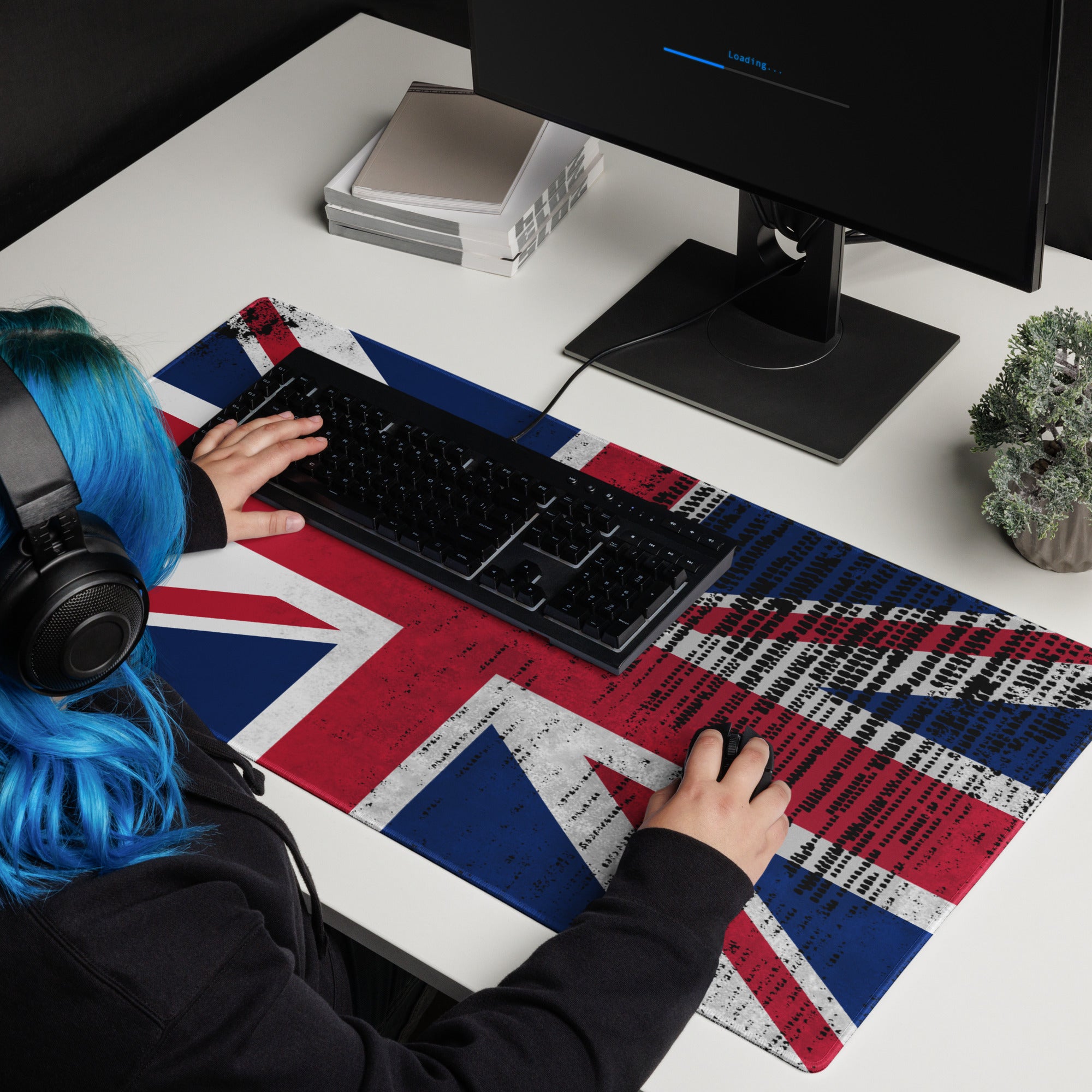 Gaming mouse pad-United Kingdom Flag with Grunge Effect