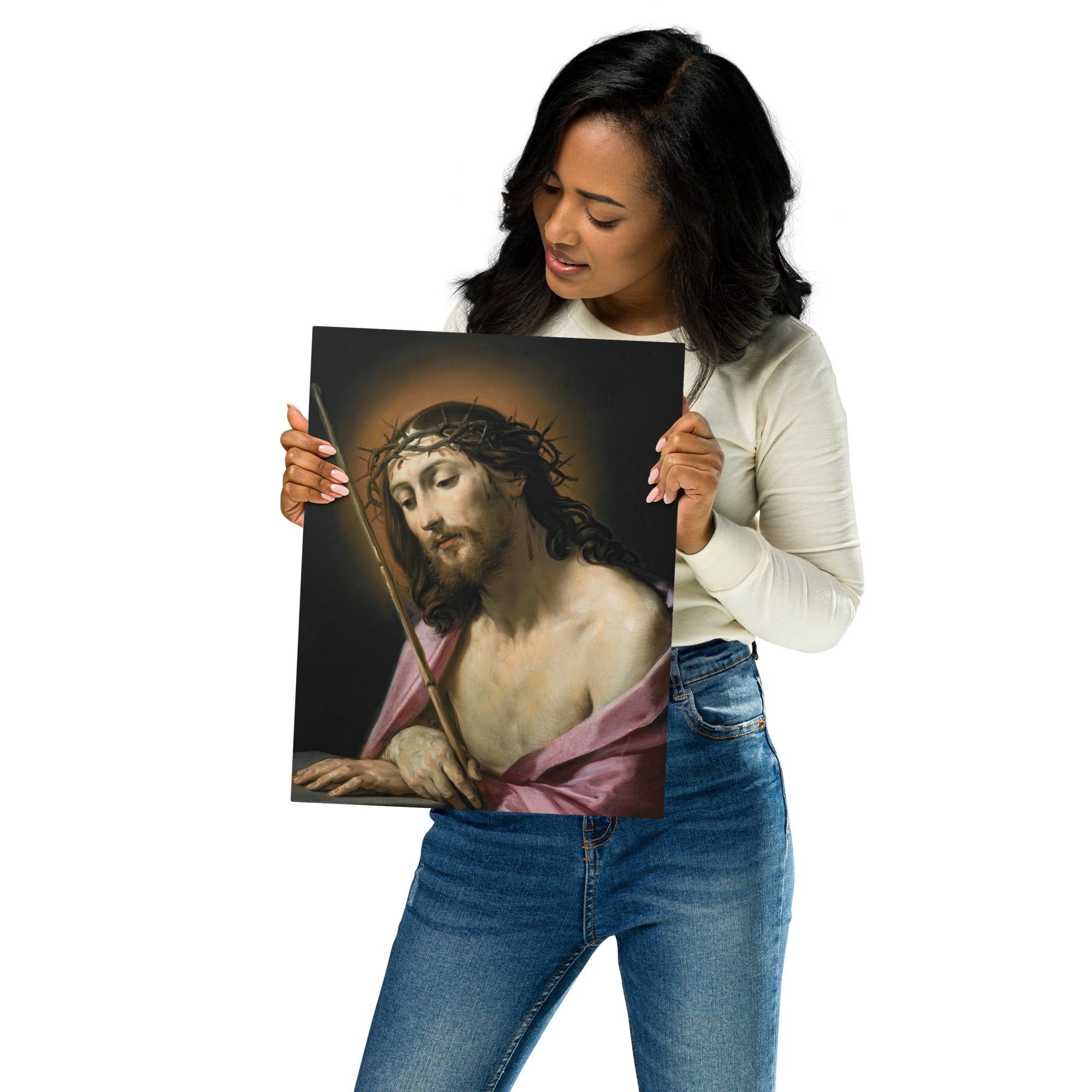 Metal prints-Guido Reni-Italian 1575-1642-Christ As Ecce Homo