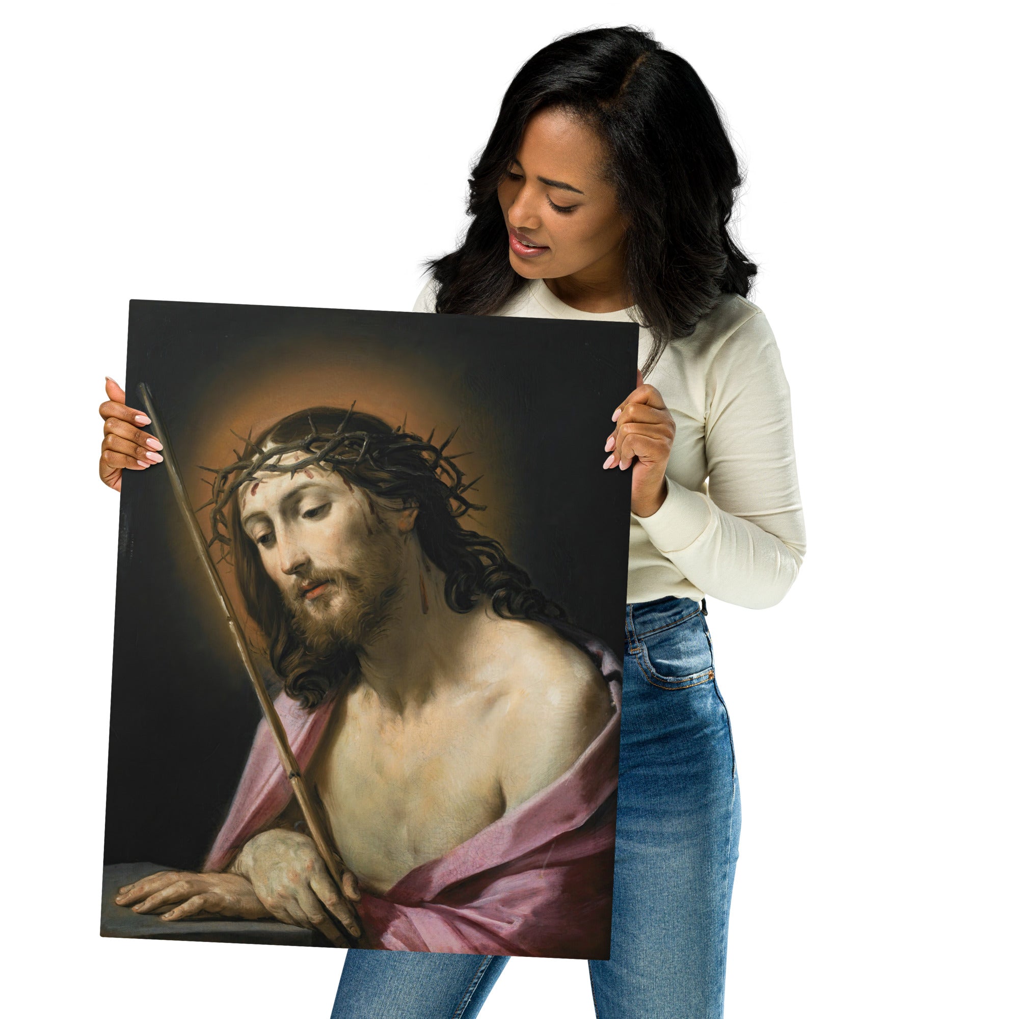 Metal prints-Guido Reni-Italian 1575-1642-Christ As Ecce Homo