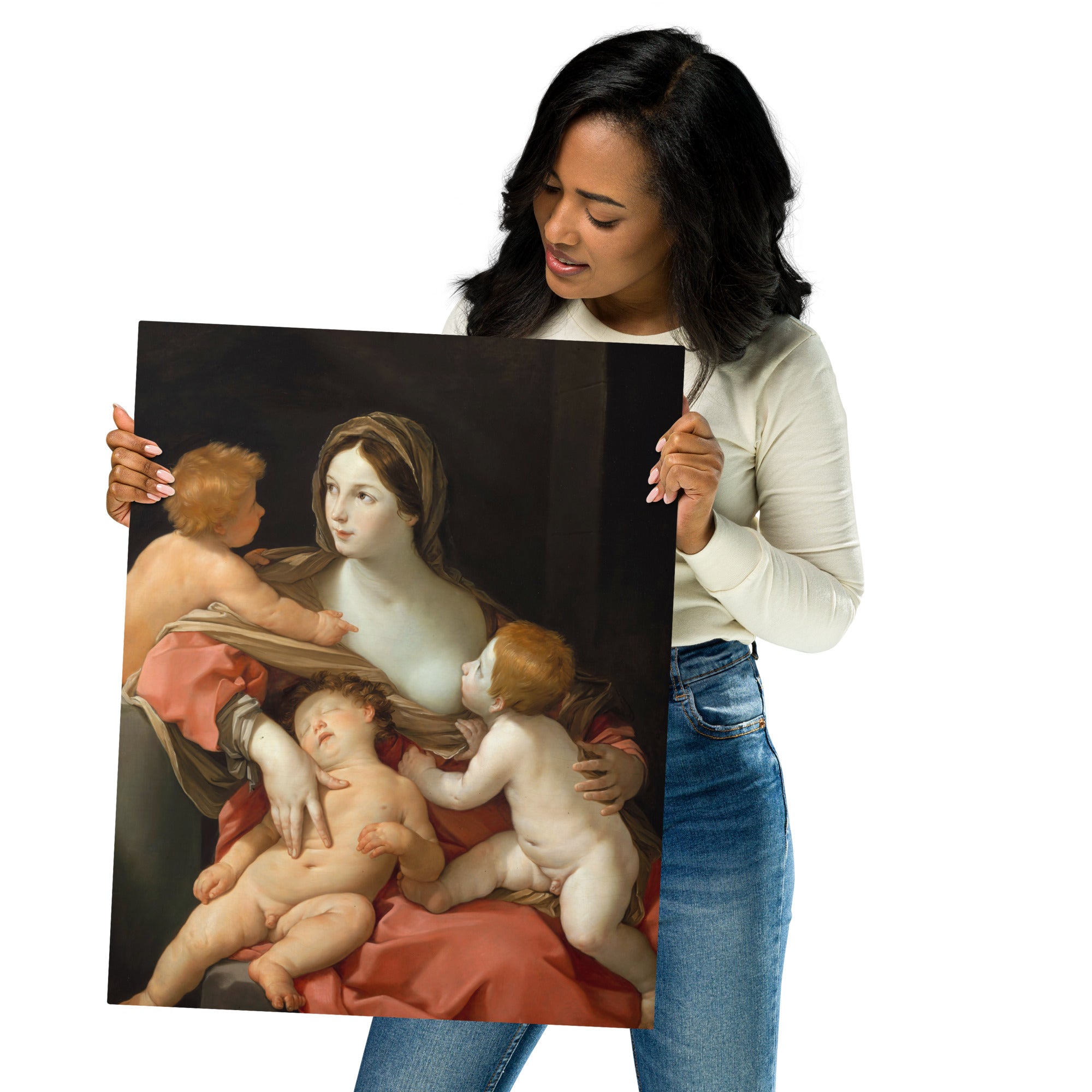 Metal prints-Guido Reni-Italian 1575-1642-Charity