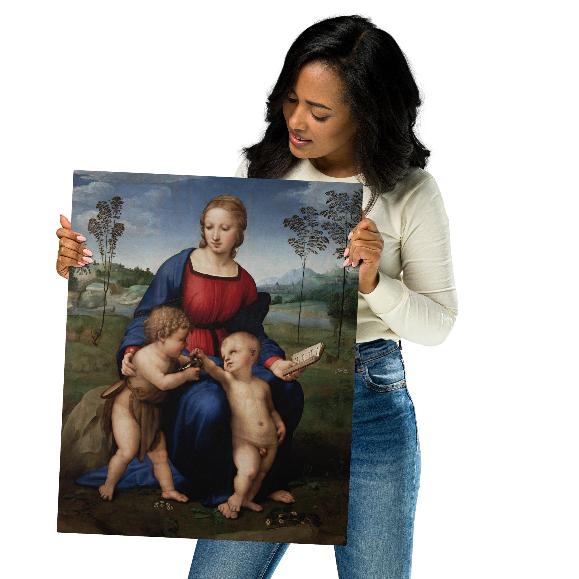 Metal prints-Raphael-Italian 1483-1520-Madonna Del Cardellino 1505