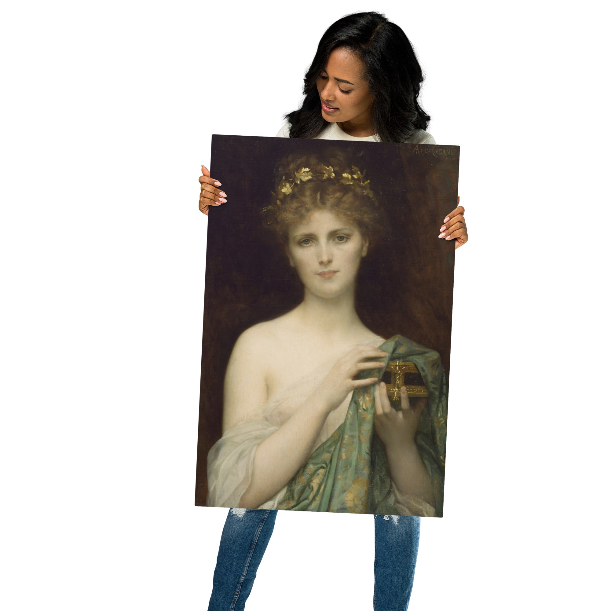 Metal prints-Alexandre Cabanel-French 1823-1889-Pandora 1873