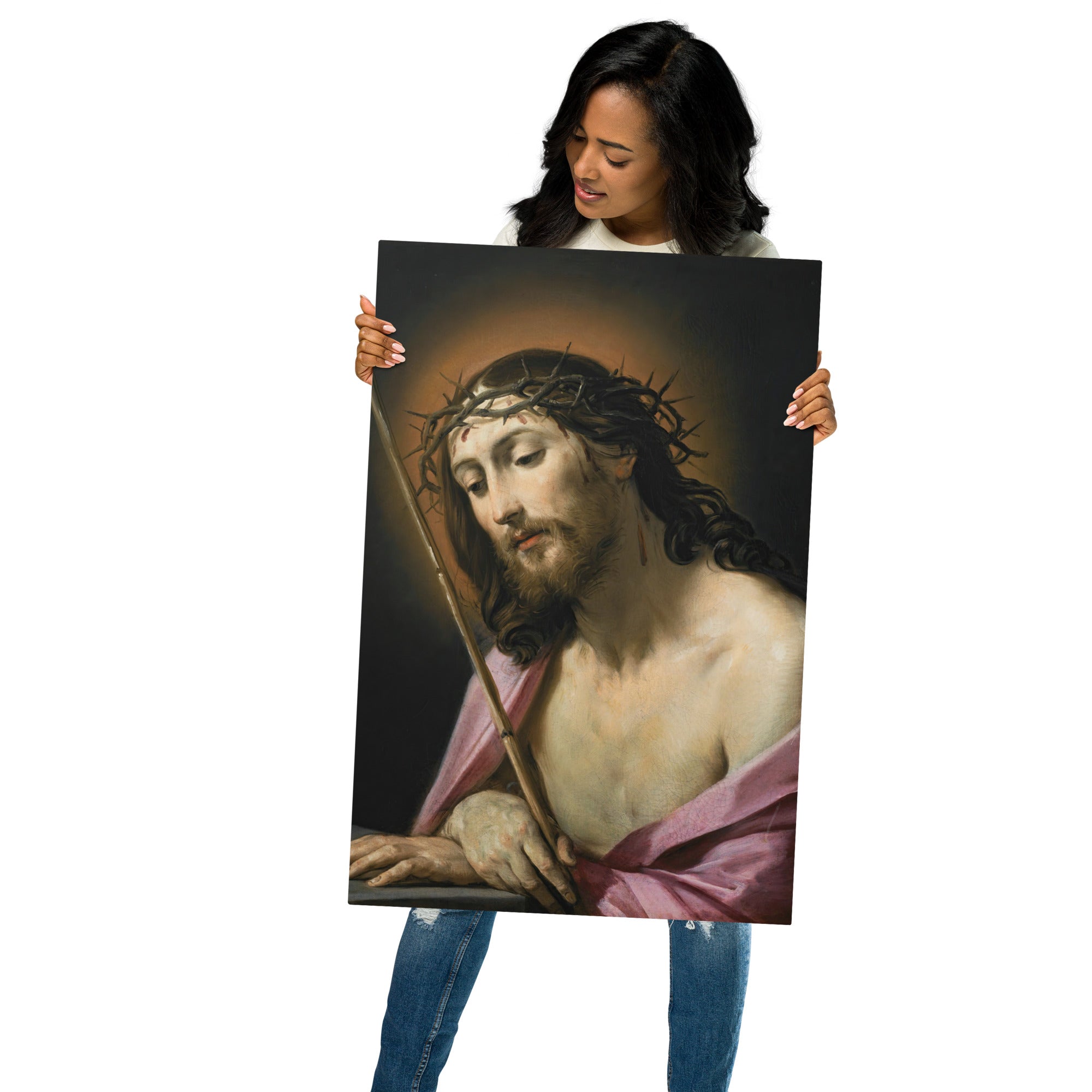 Metal prints-Guido Reni-Italian 1575-1642-Christ As Ecce Homo