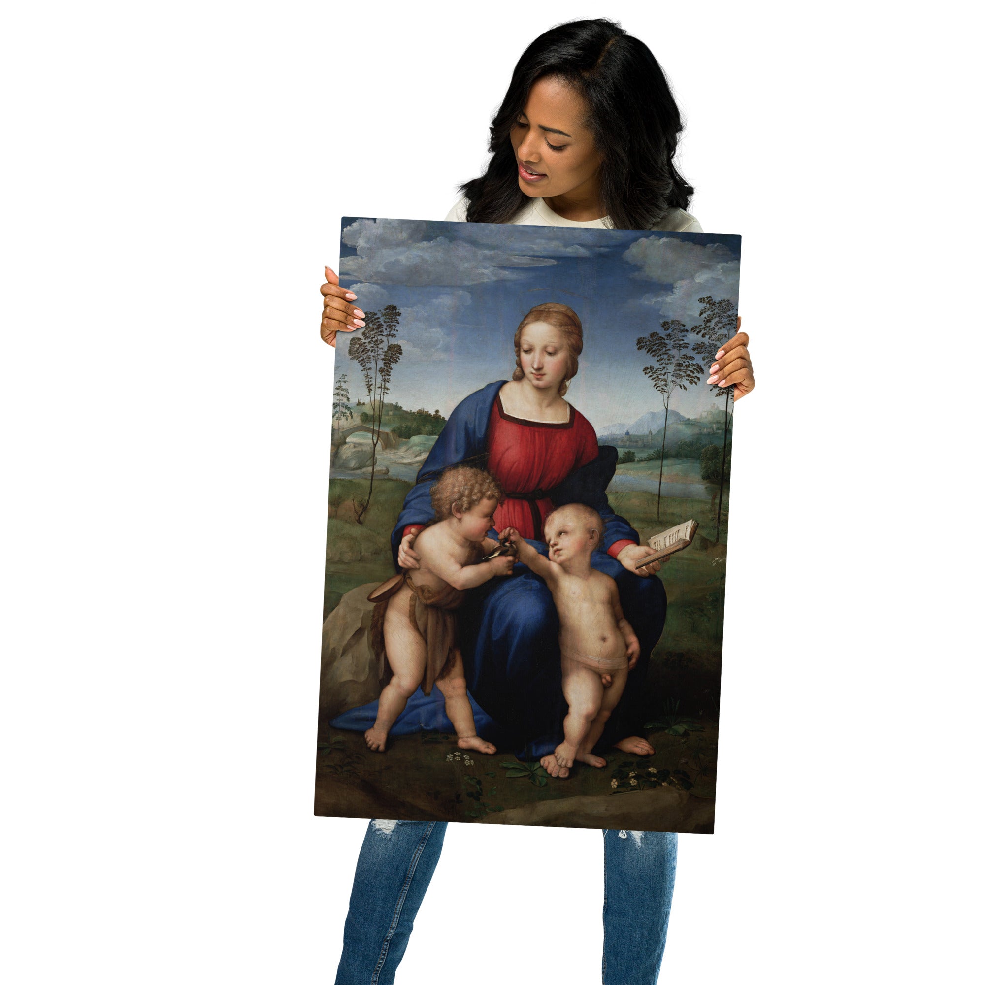 Metal prints-Raphael-Italian 1483-1520-Madonna Del Cardellino 1505