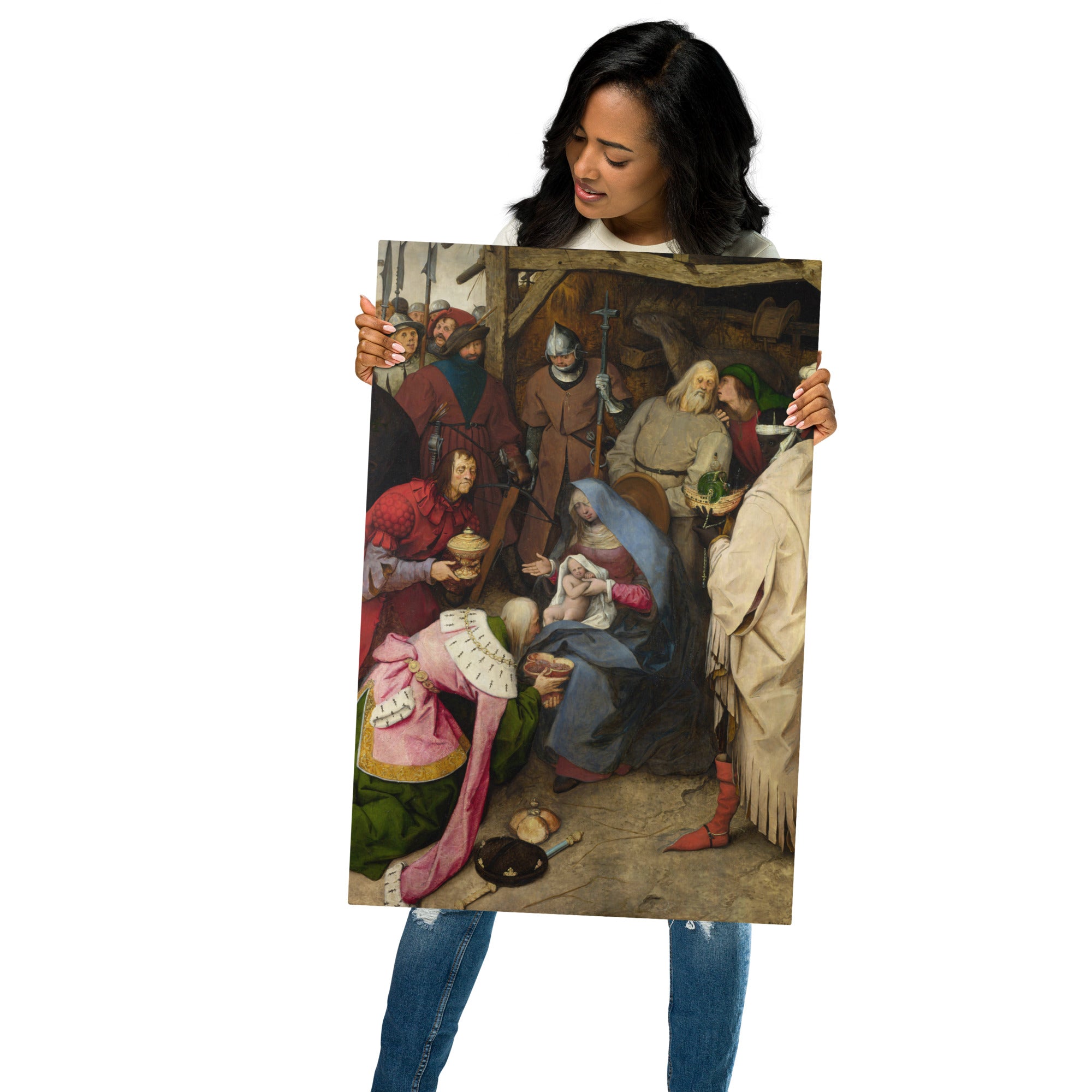 Metal prints-Pieter Bruegel The Elder-Flemish 1525 - 1569-The Adoration of the Kings 1564