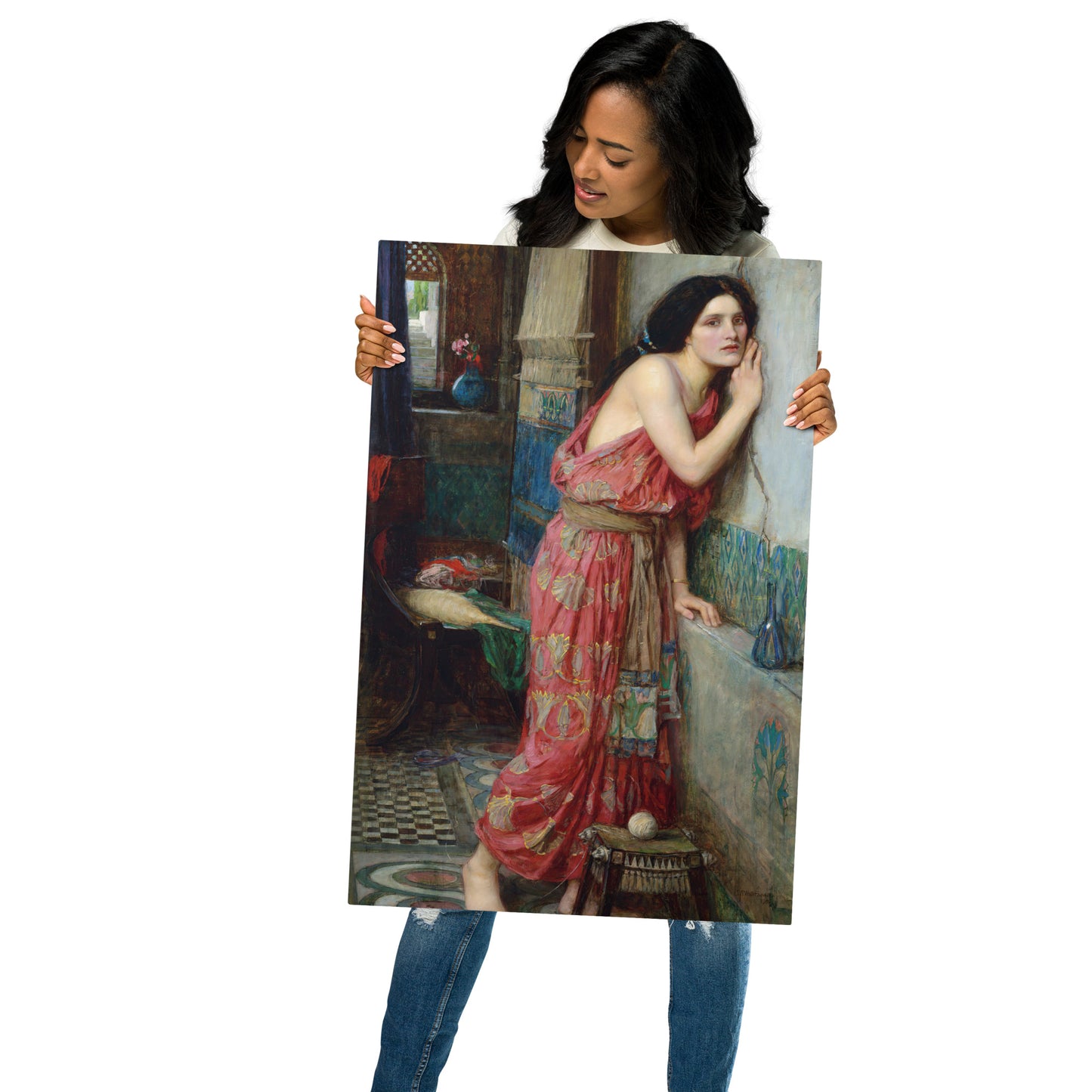 Metal prints-John William Waterhouse-English 1849-1917-Thisbe
