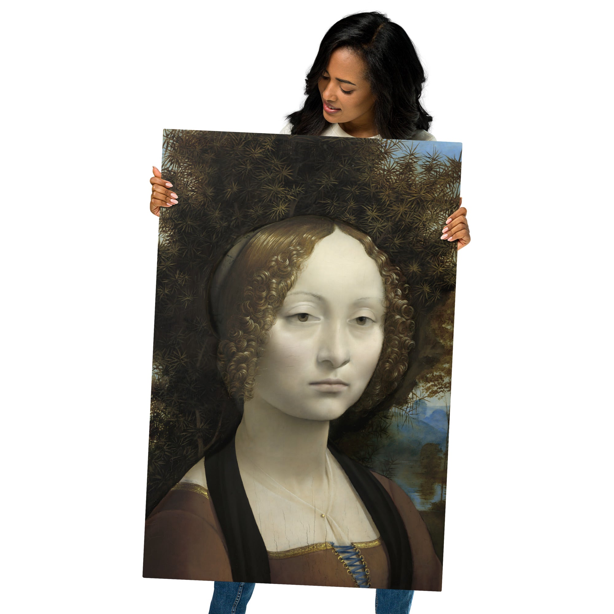 Metal prints-Leonardo da Vinci-Ginevra de Benci