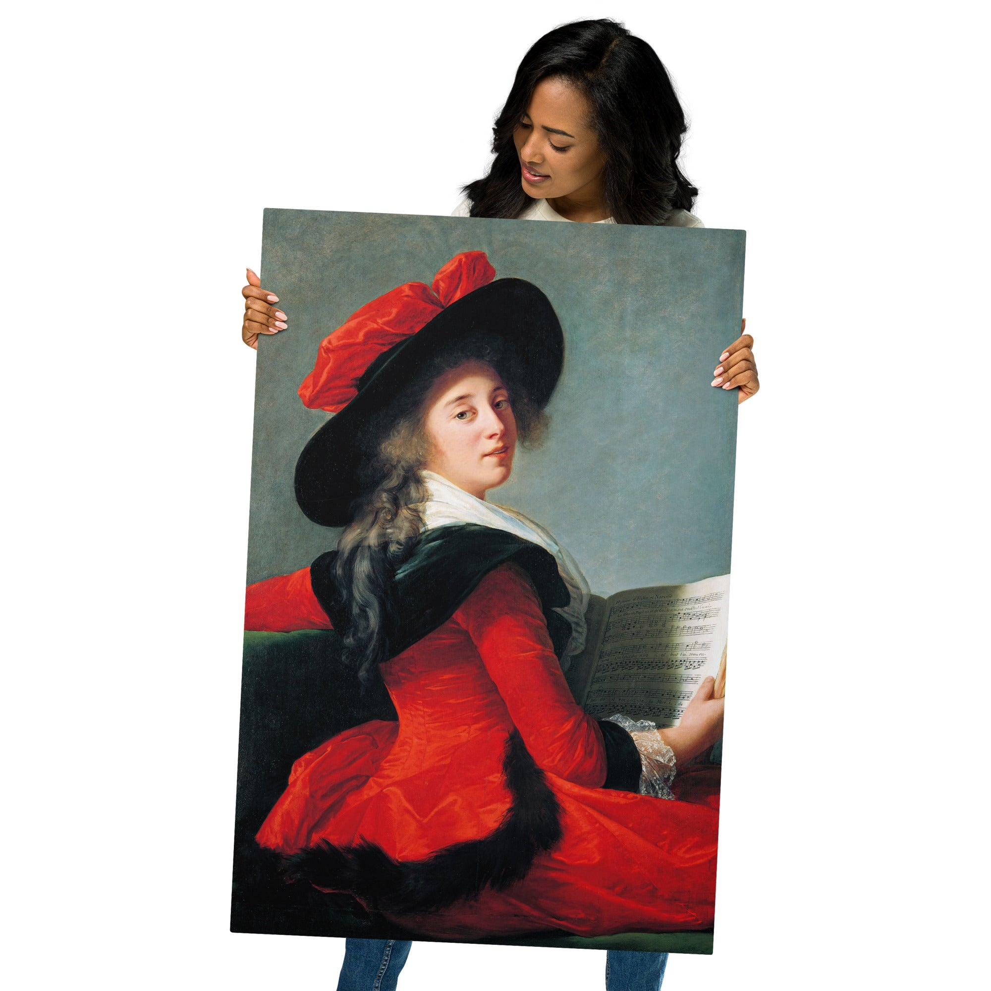 Metal prints-Elisabeth Louise Vigée Le Brun-French 1755 - 1842-Baronne De Crussol 1785