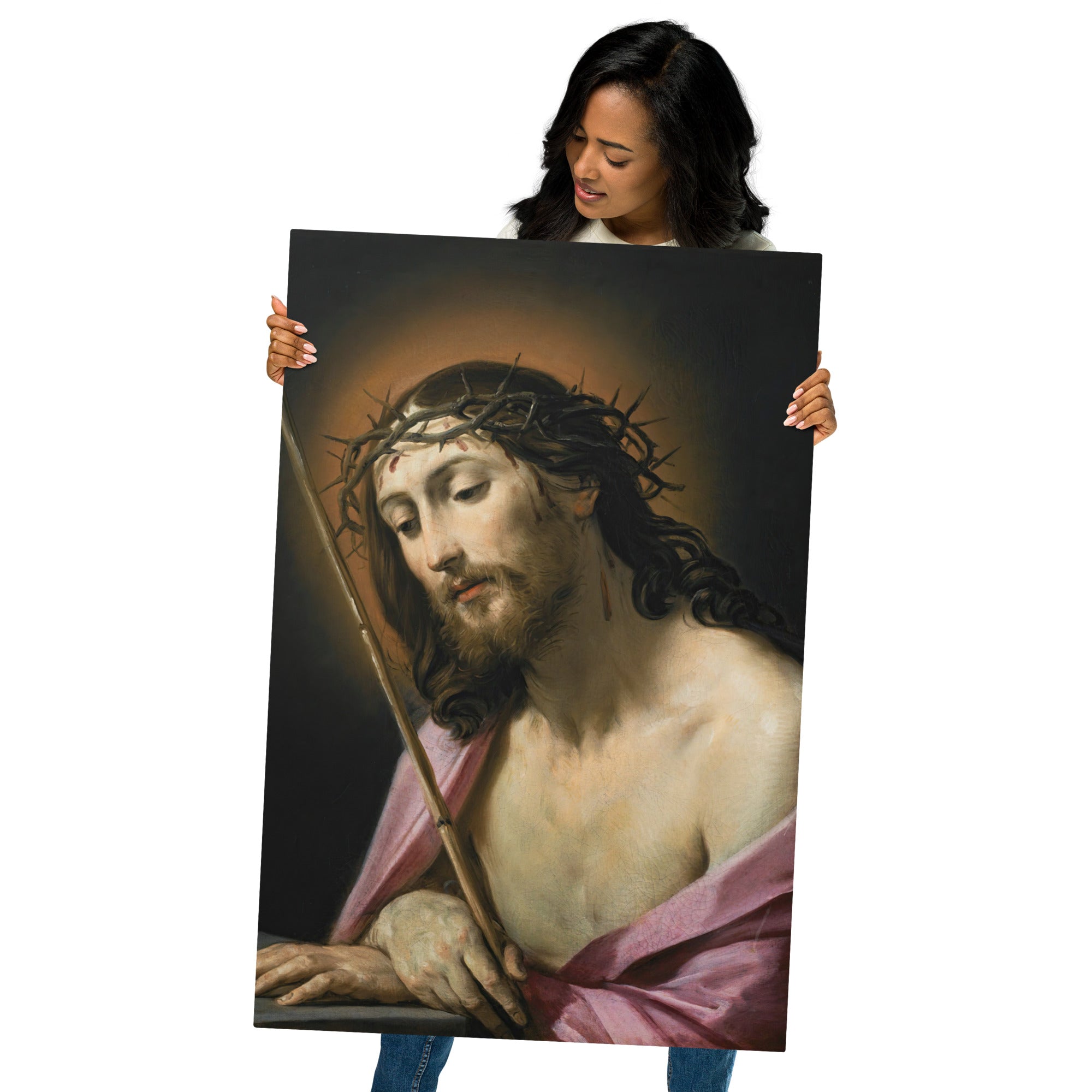 Metal prints-Guido Reni-Italian 1575-1642-Christ As Ecce Homo