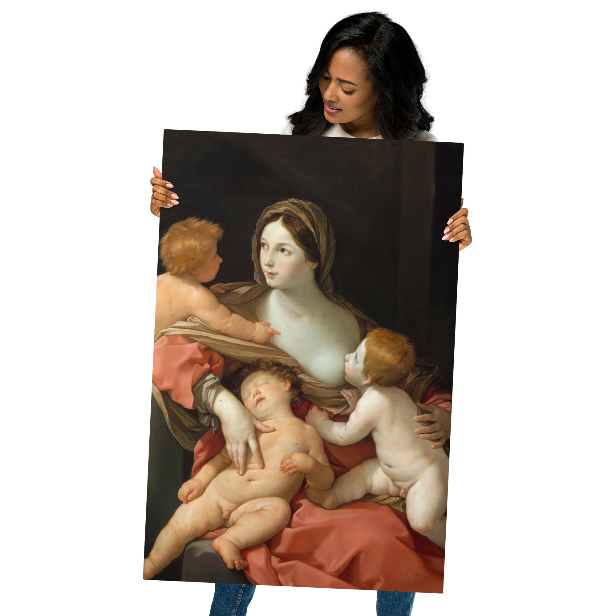 Metal prints-Guido Reni-Italian 1575-1642-Charity