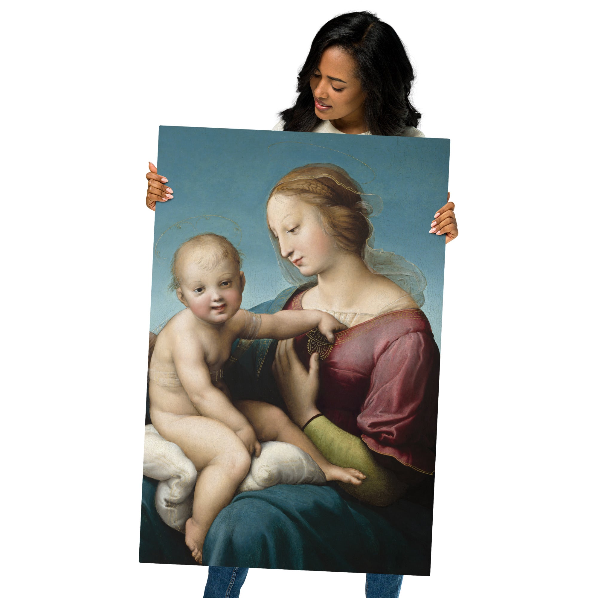 Metal prints-Raphael-Italian 1483-1520-The Niccolini-Cowper Madonna 1508